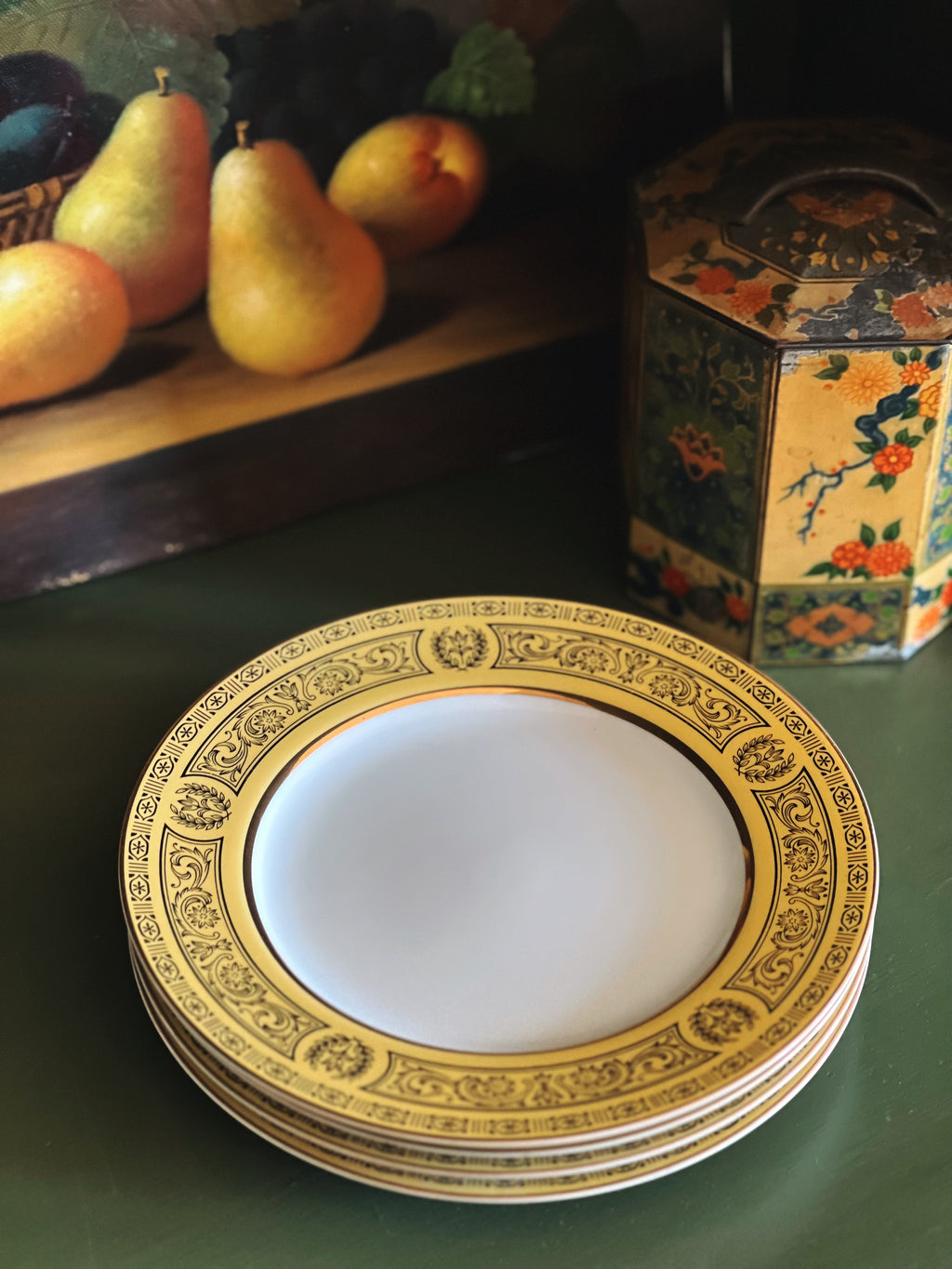 Vintage Sears Golden Damask Fine China Salad Plate