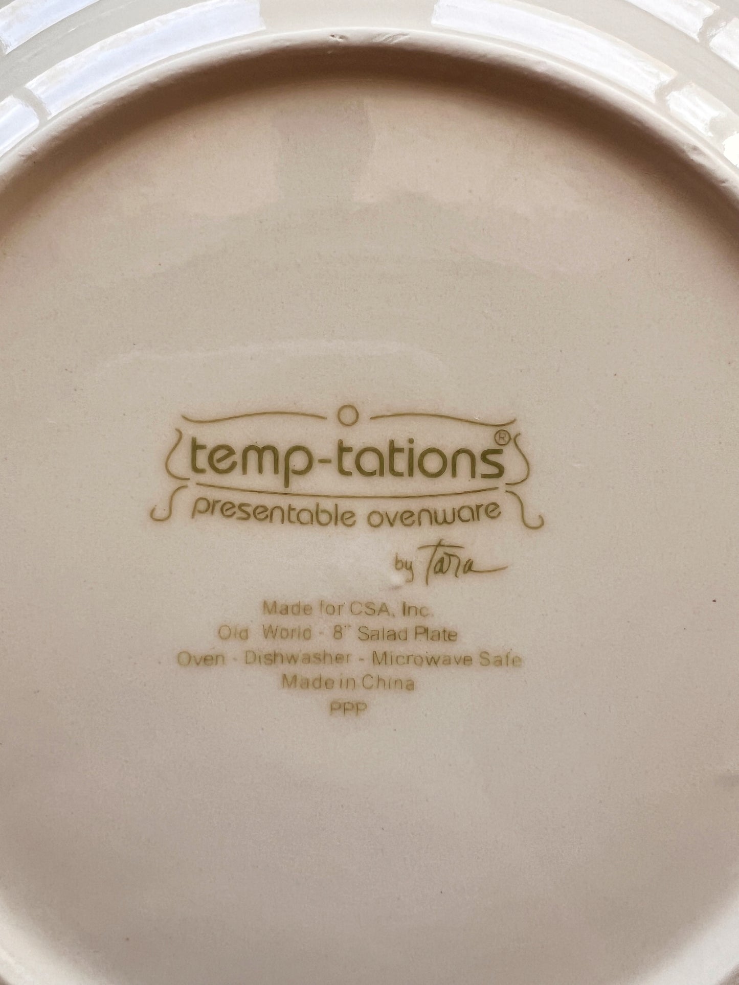 Temptations by Tara Old World Pattern Plates