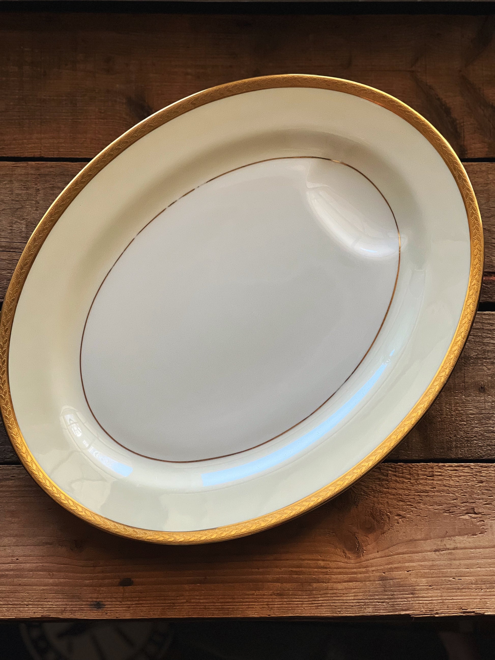 Vintage Theodore Haviland New York Madison Oval Serving Platter with Well