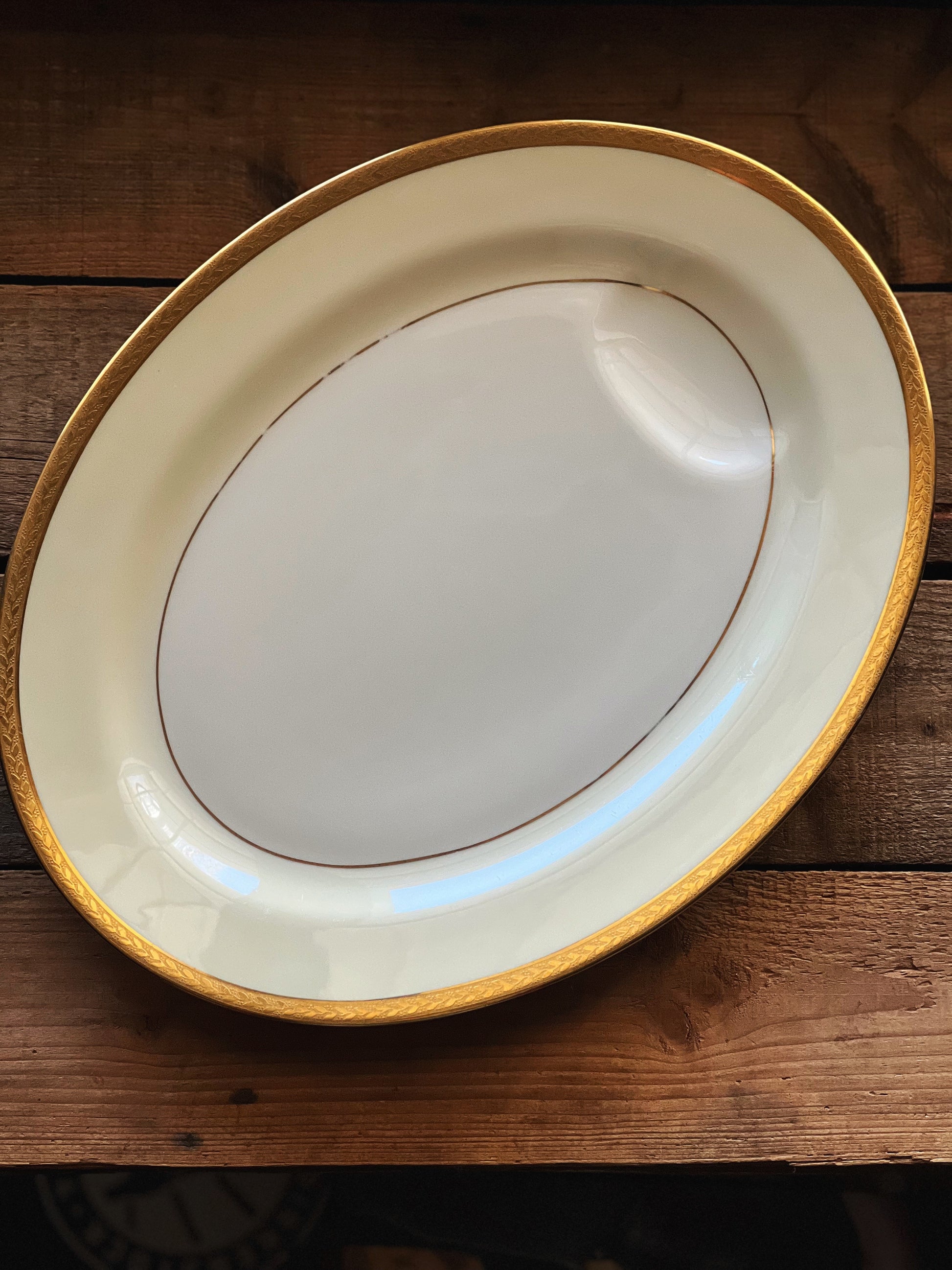 Vintage Theodore Haviland New York Madison Oval Serving Platter with Well