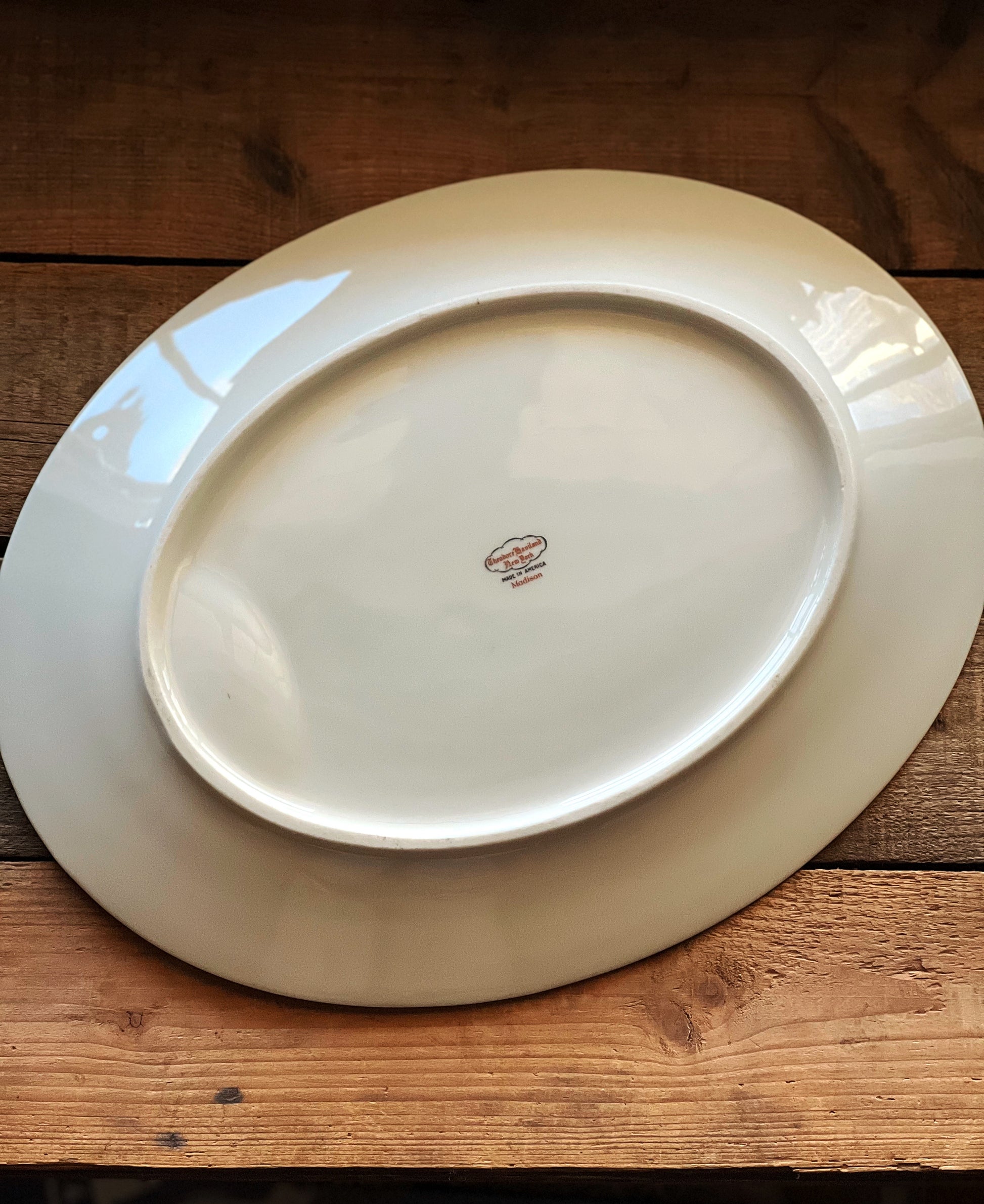 Vintage Theodore Haviland New York Madison Oval Serving Platter with Well