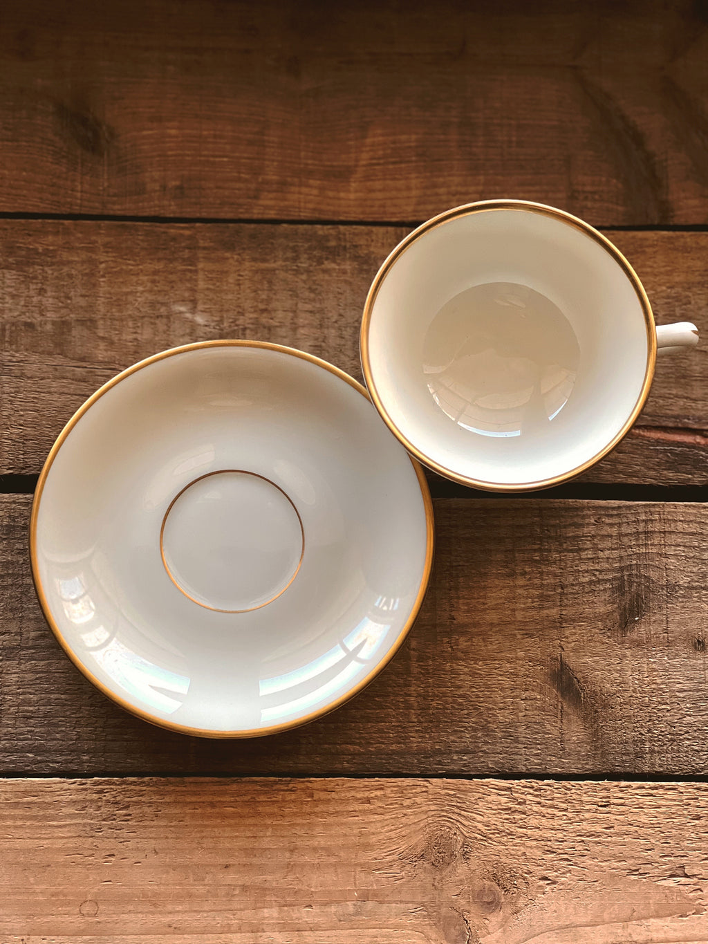 Vintage Lenox Mansfield Footed Cup & Saucer Set