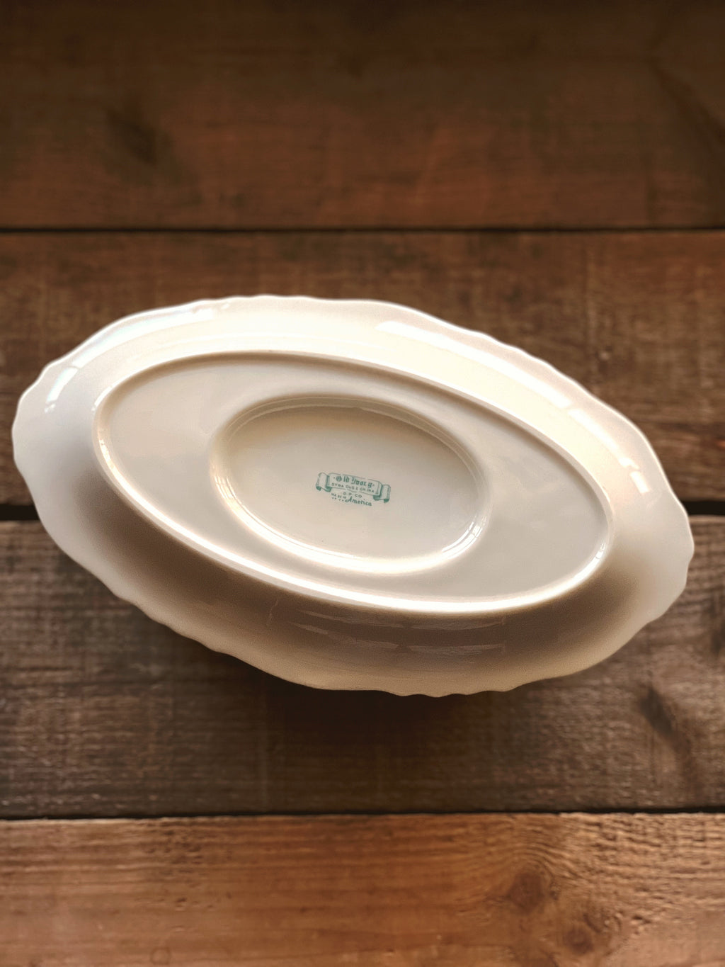 Vintage Syracuse China Federal Shape Brantley Gravy Boat with Under Plate