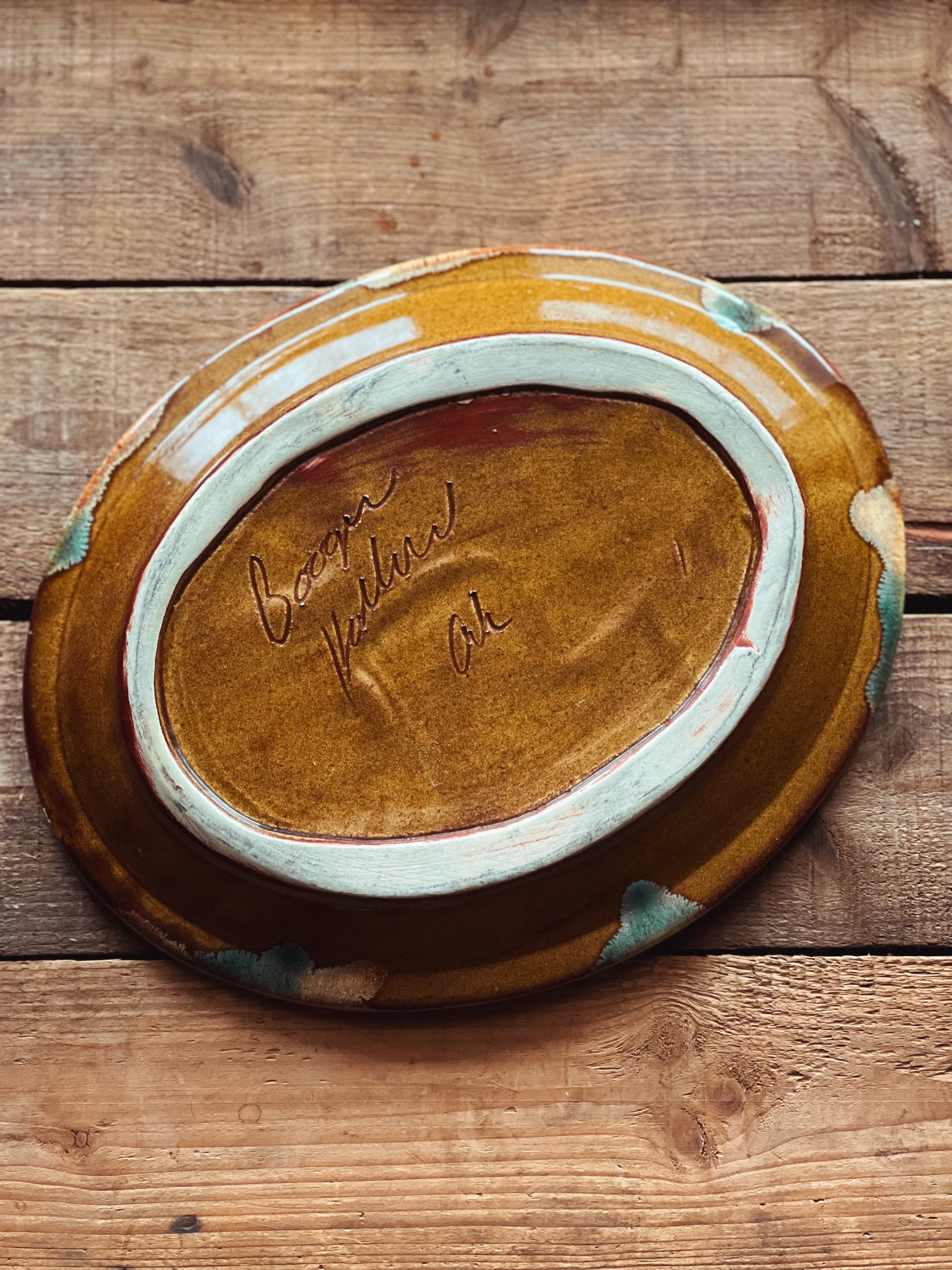 Vintage Handmade Pottery Platter