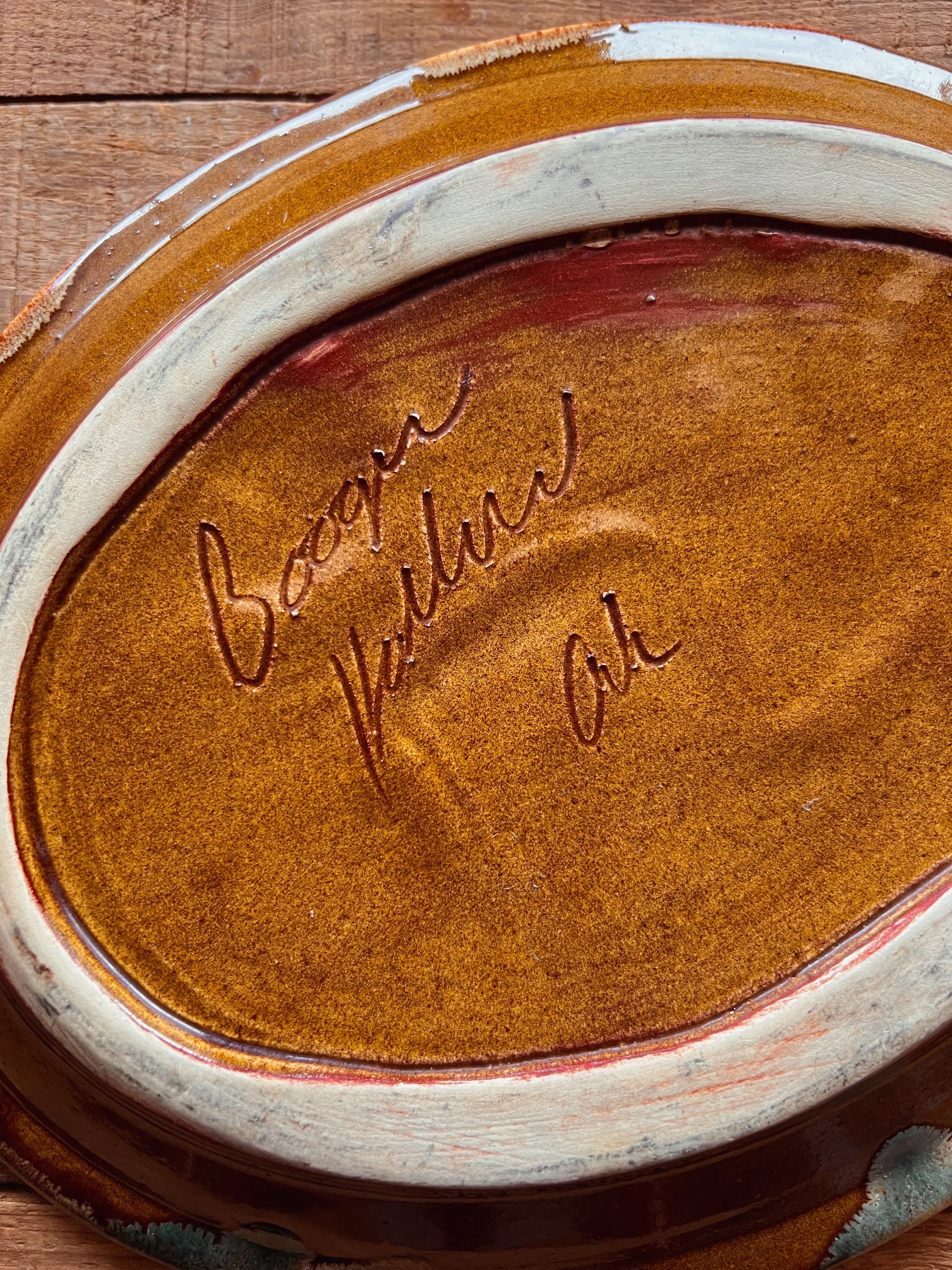 Vintage Handmade Pottery Platter