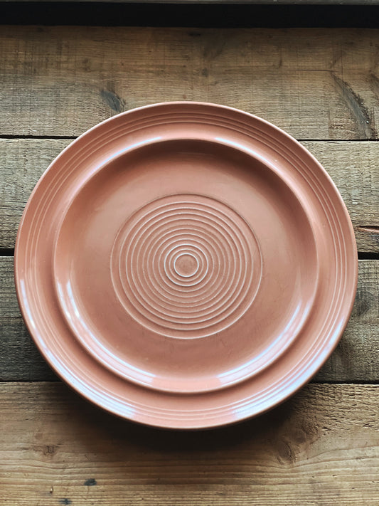 apricot colored stoneware dinner plate