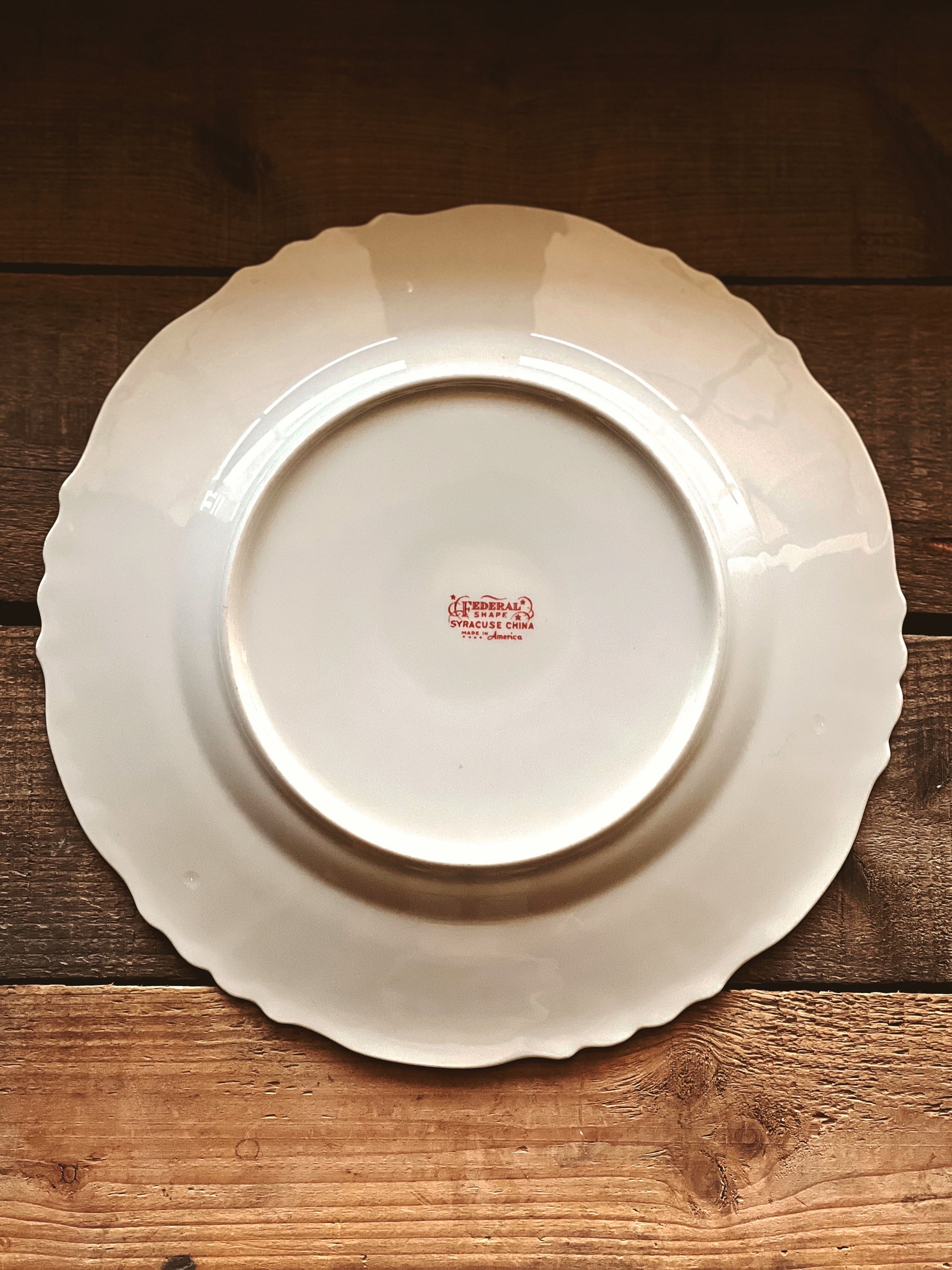 Vintage Syracuse China Federal Shape Brantley Dinner Plate