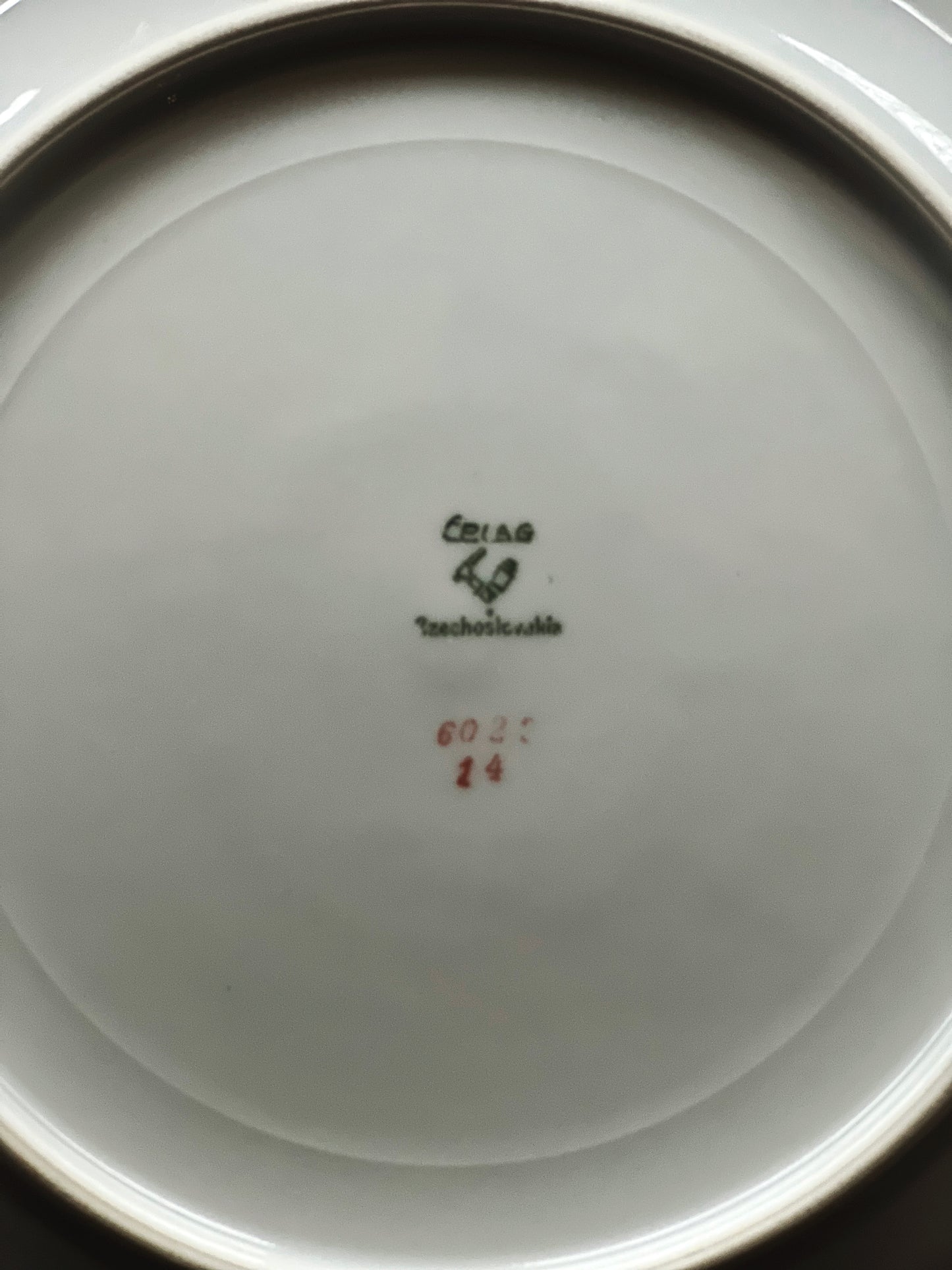 Vintage Epiag Czechoslovakia Greek Key Dinner Plate