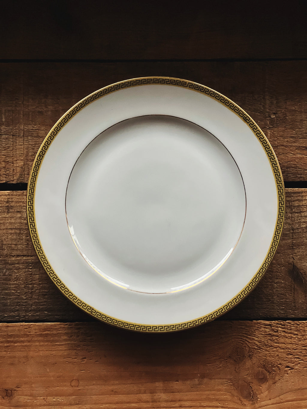 Vintage Epiag Czechoslovakia Greek Key Salad Plate