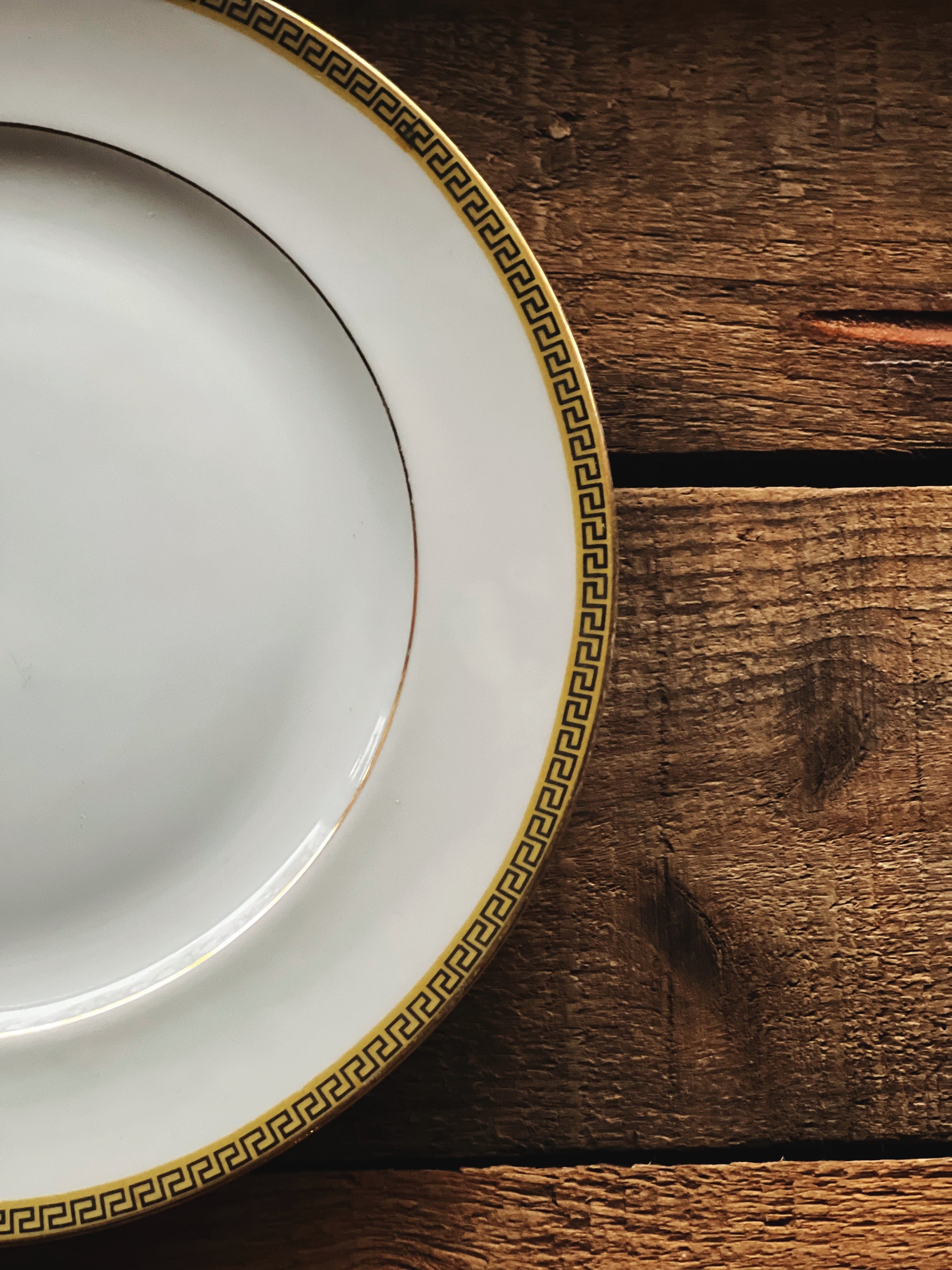 Vintage Epiag Czechoslovakia Greek Key Salad Plate