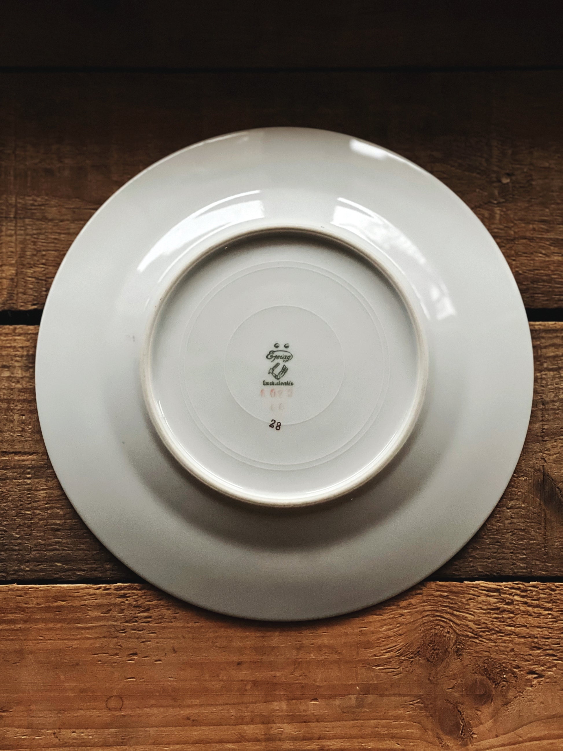 Vintage Epiag Czechoslovakia Greek Key Salad Plate