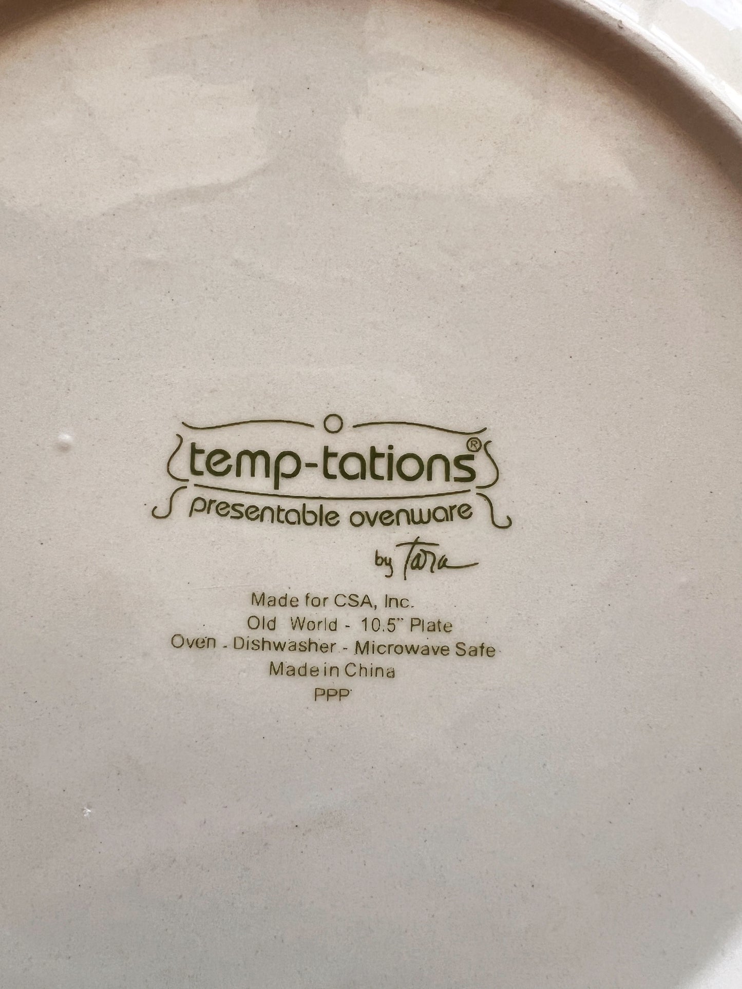 Temptations by Tara Old World Pattern Plates