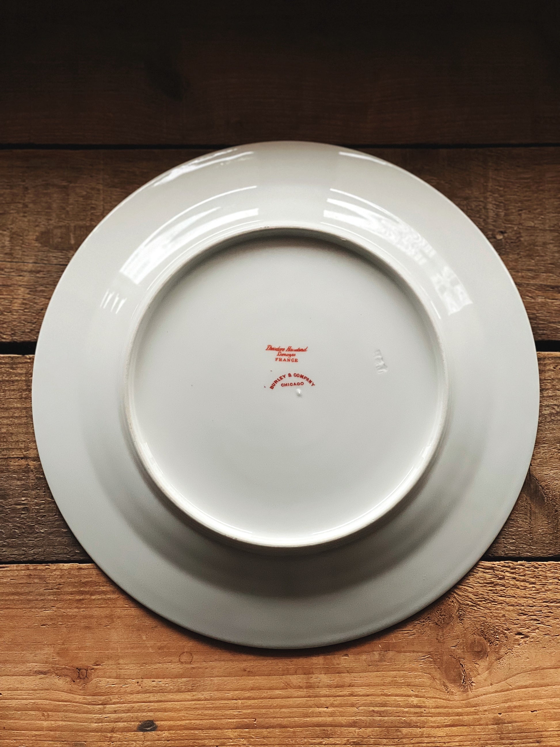 Antique Theodore Haviland Limoges for Burley & Company Chicago Set of 4 Dinner Plates