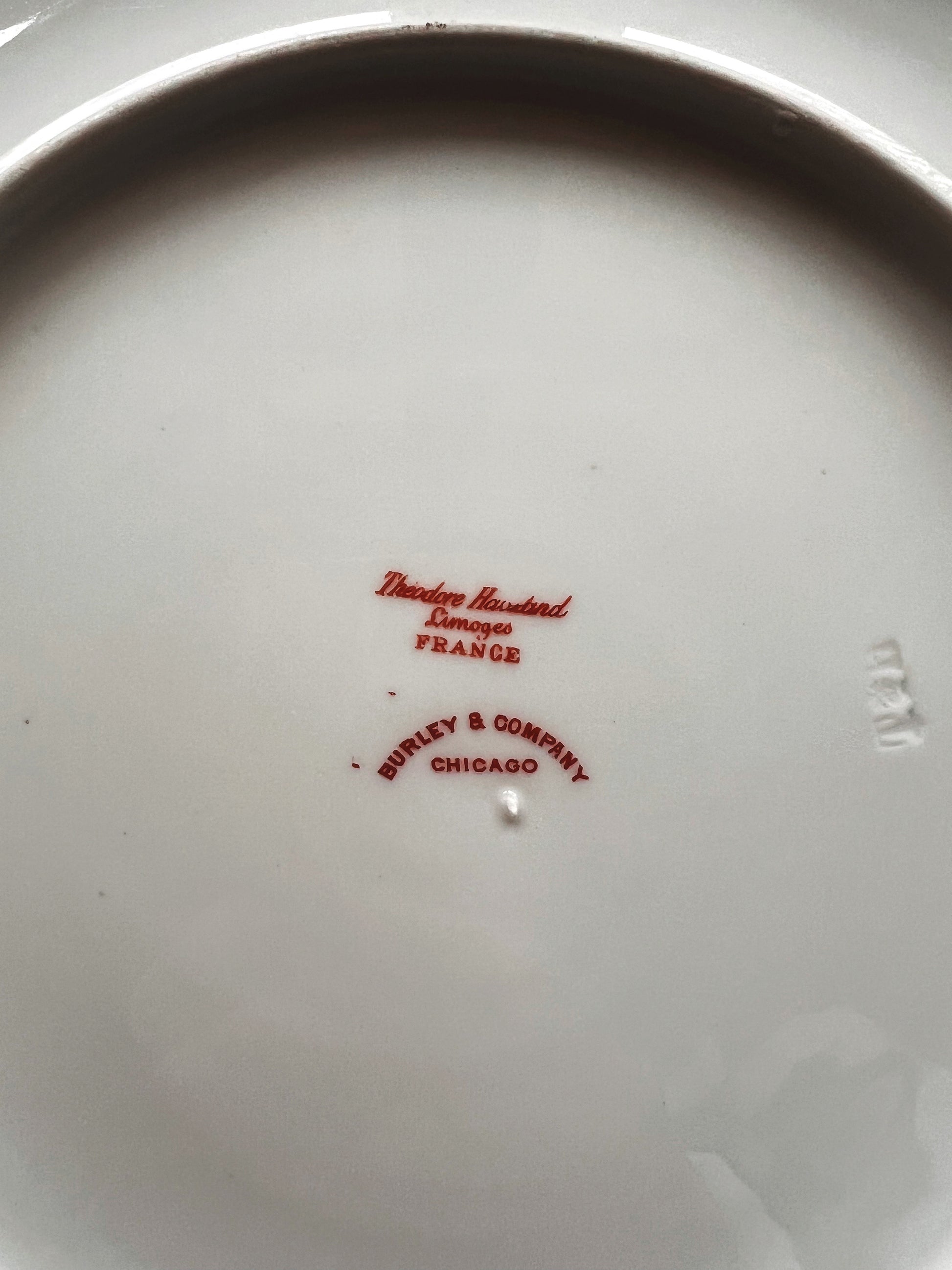 Antique Theodore Haviland Limoges for Burley & Company Chicago Set of 4 Dinner Plates