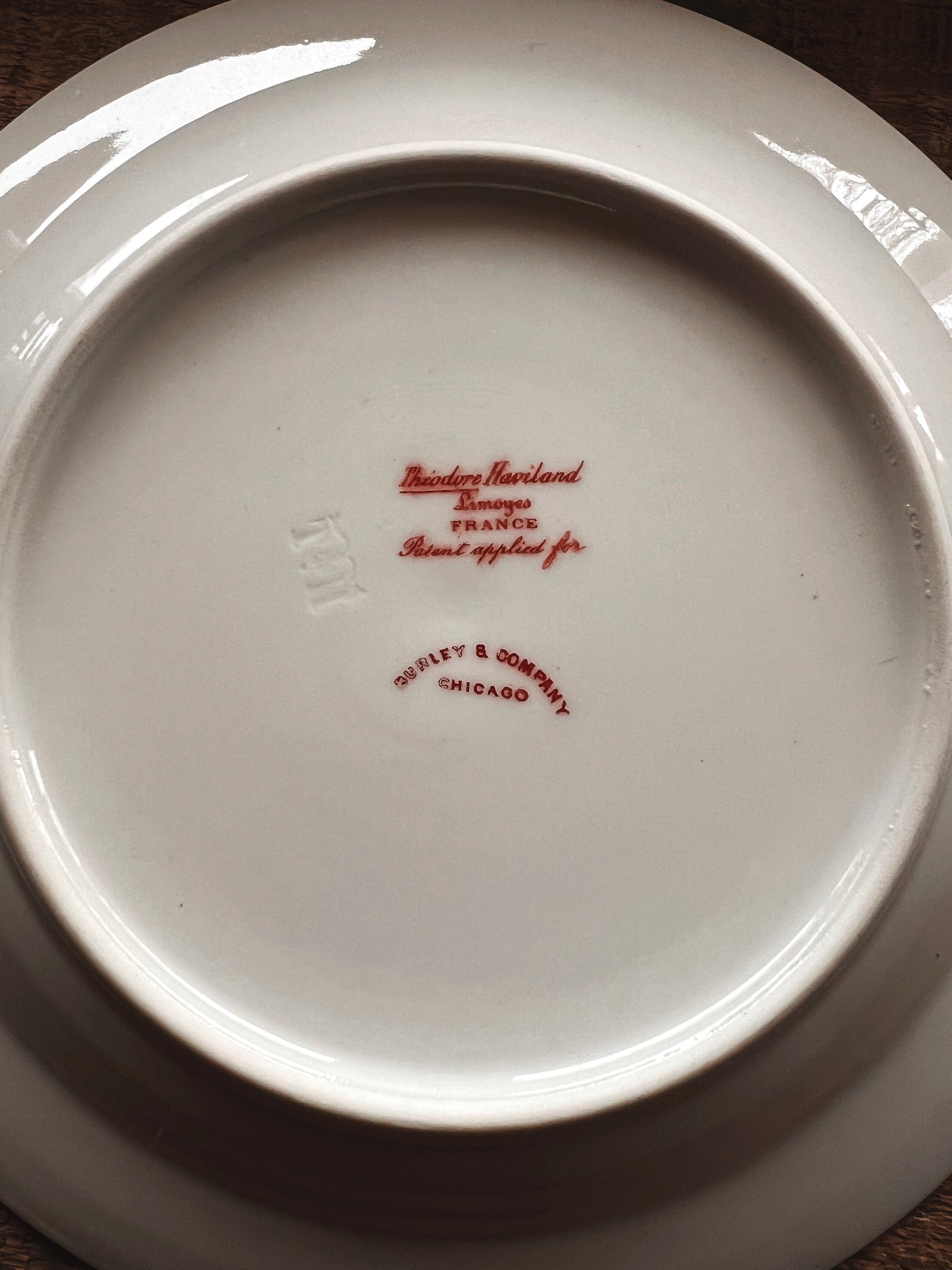 Antique Theodore Haviland Limoges for Burley & Company Chicago Set of 4 Salad Plates