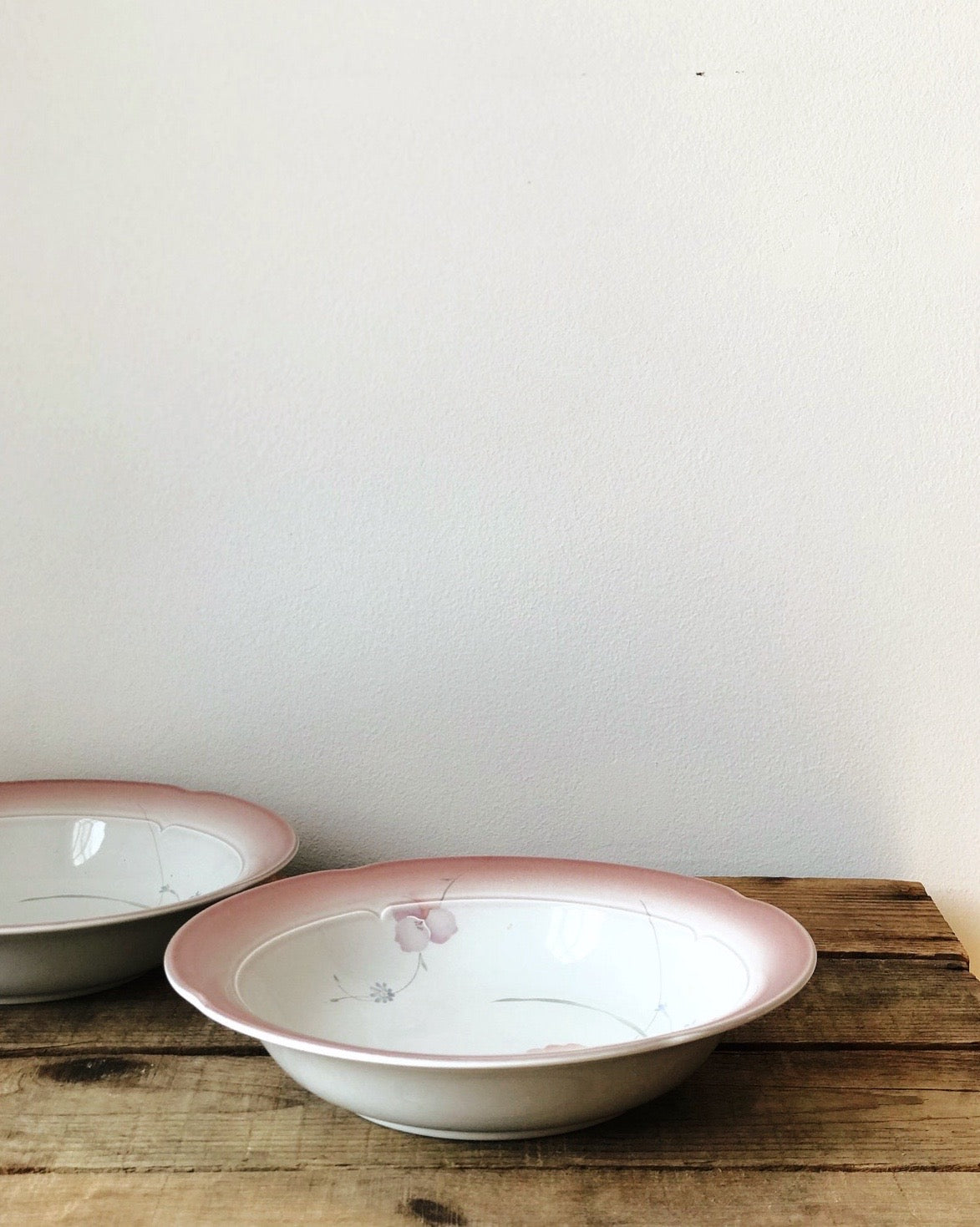 Vintage Mikasa Stone Lustre Peach Delight Round Serving Bowl