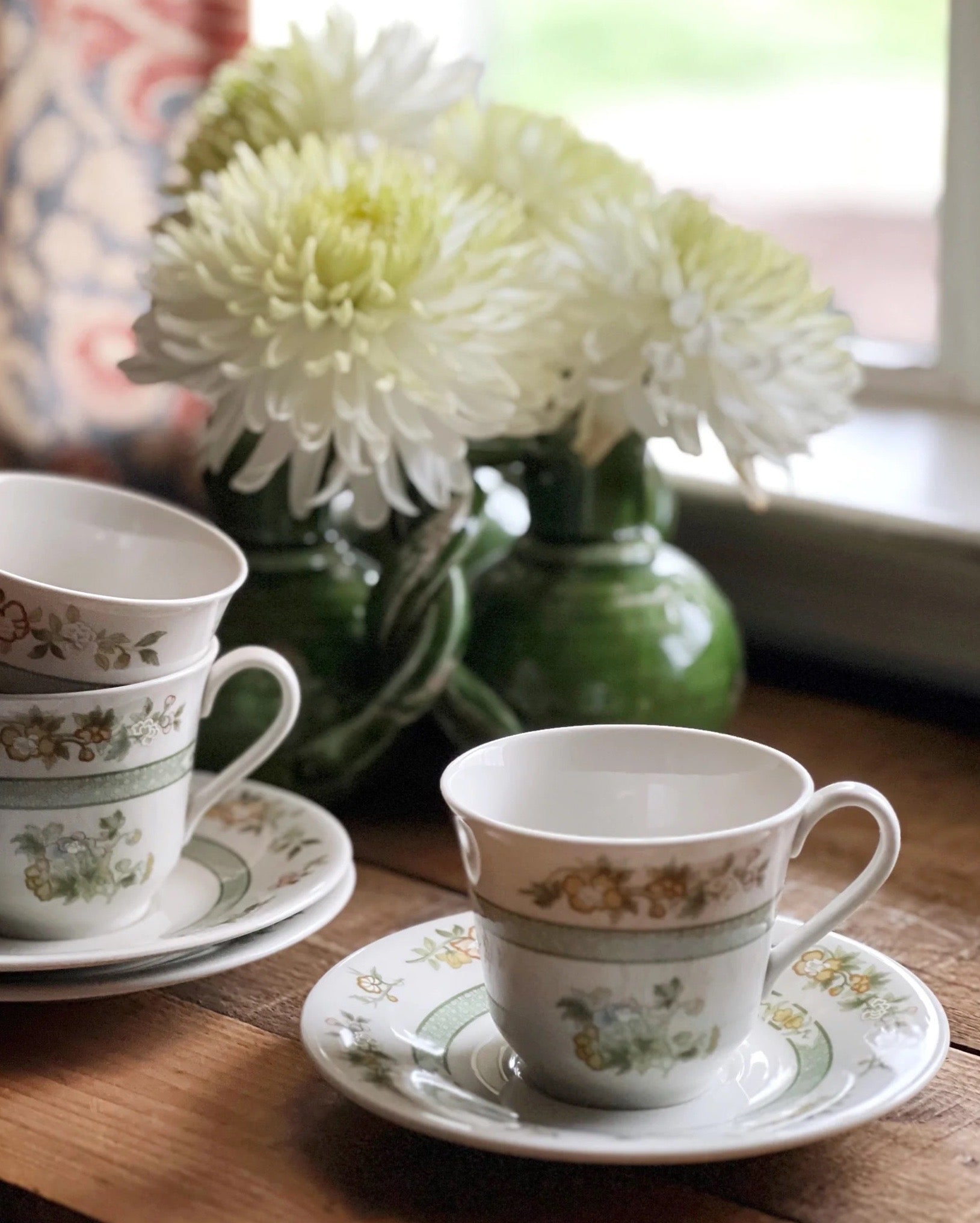 Vintage Royal Doulton Tonkin Flat Cup & Saucer Set