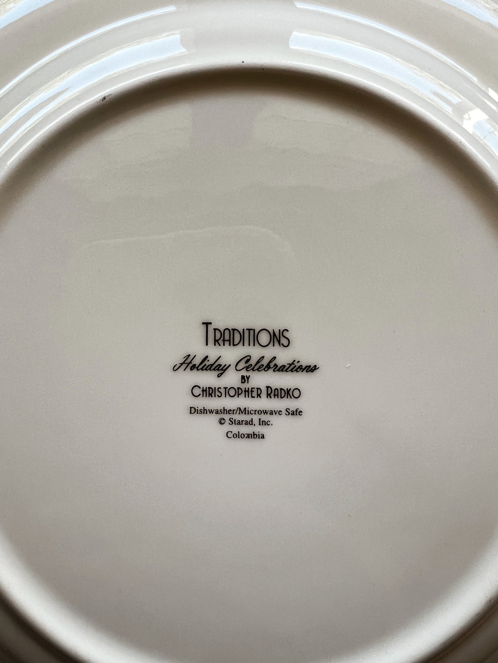 Vintage Traditions Holiday Celebrations by Christopher Radko Christmas Salad Plate