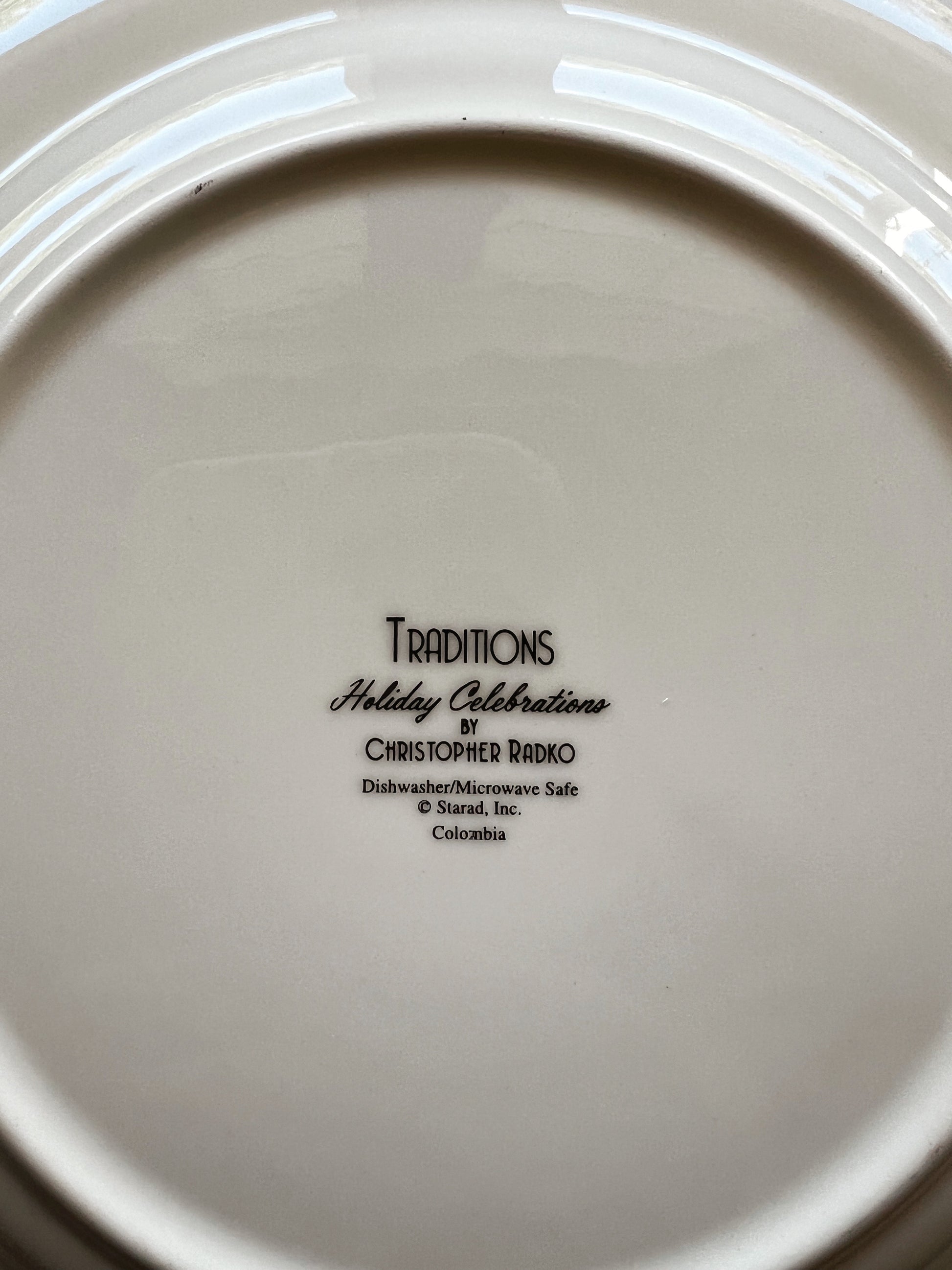 Vintage Traditions Holiday Celebrations by Christopher Radko Christmas Salad Plate