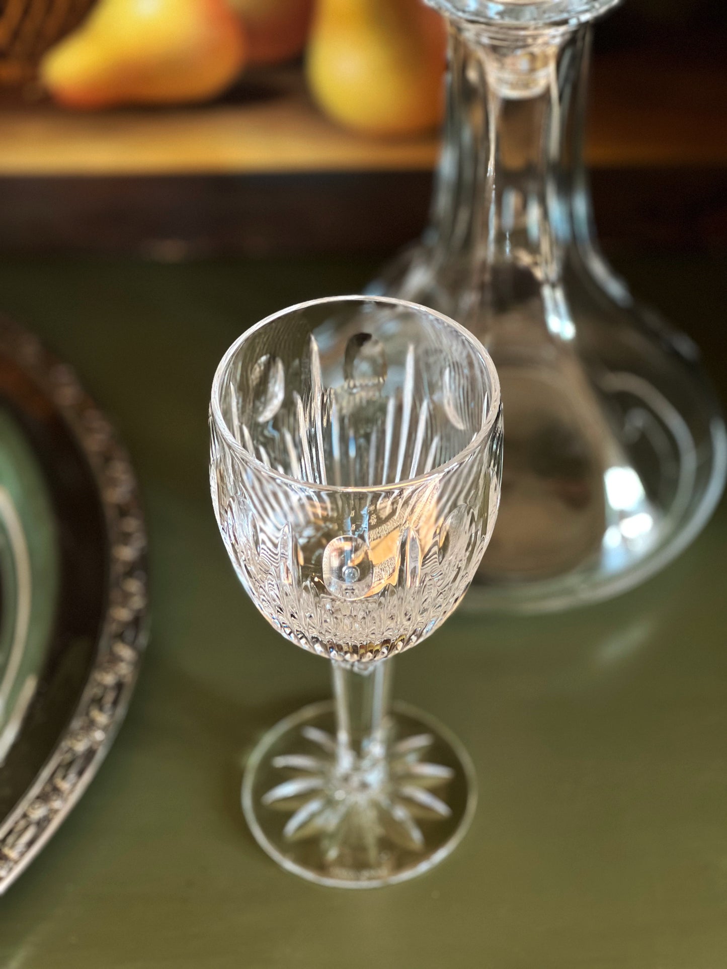 Vintage Lenox Shenandoah Crystal Wine Glass