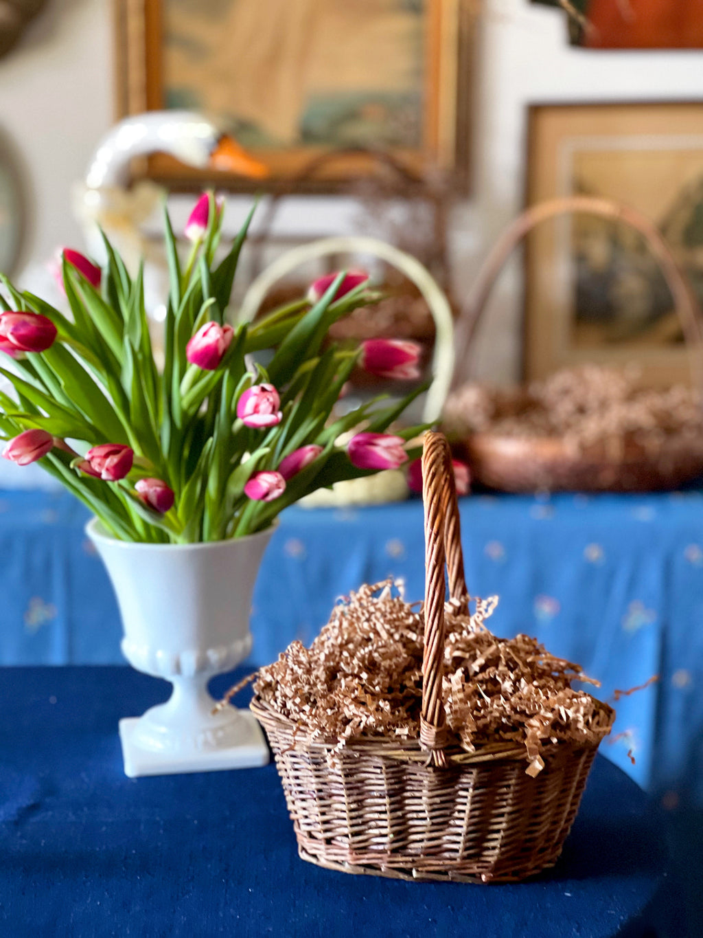 small brown Easter basket