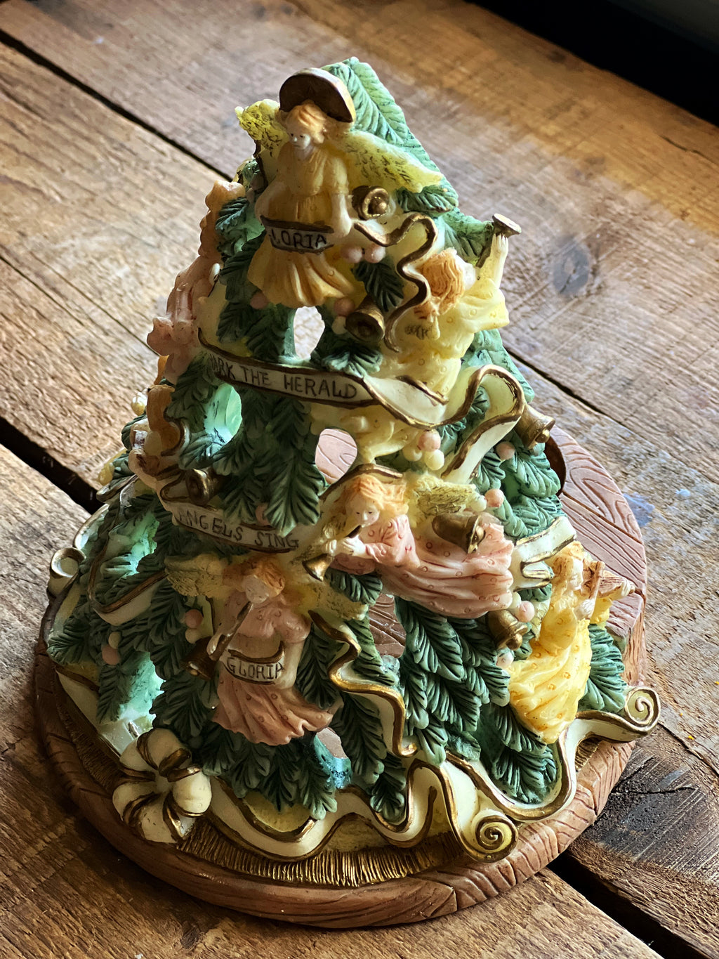 Vintage Resin Christmas Tree Votive Candleholder
