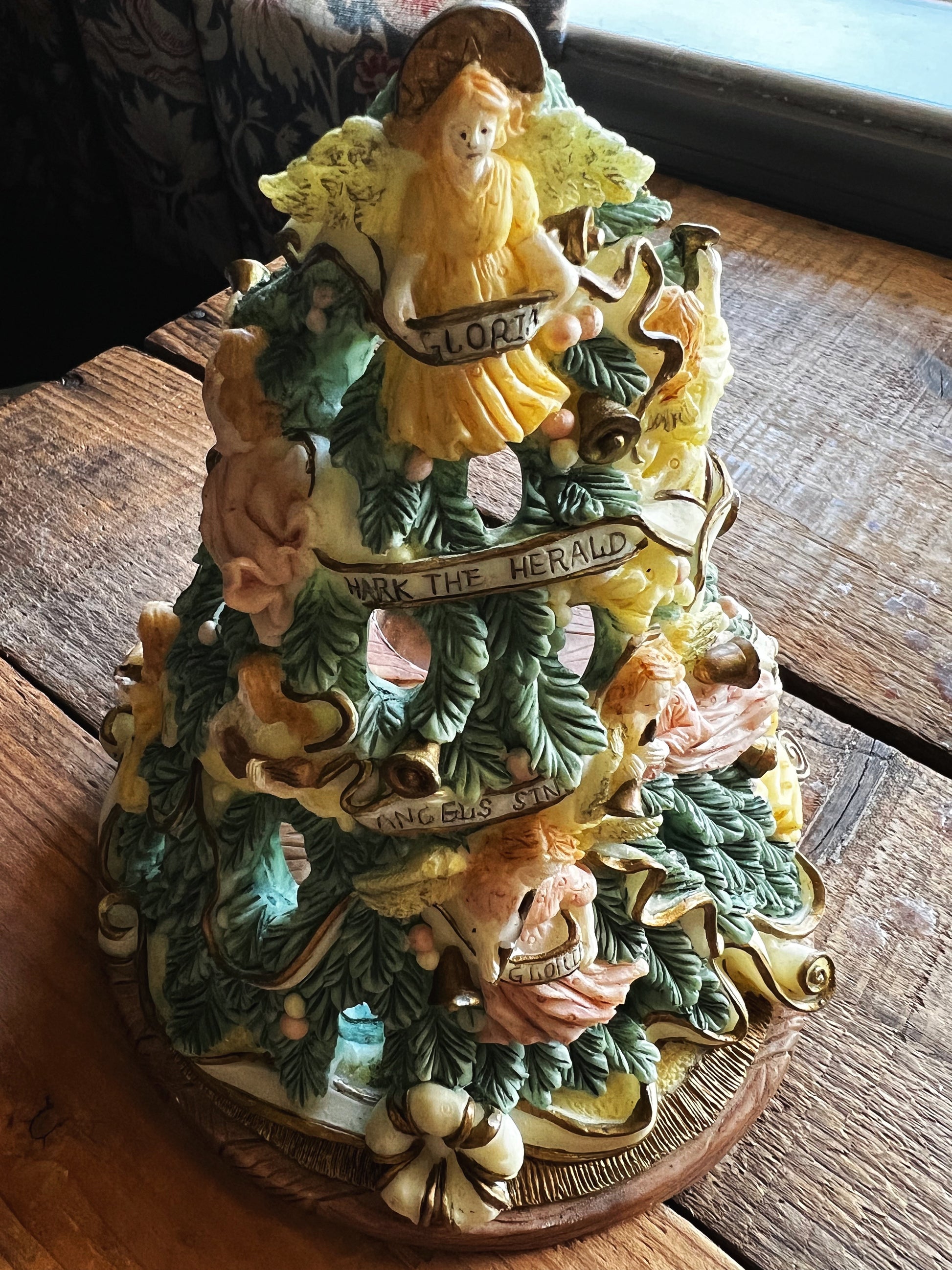Vintage Resin Christmas Tree Votive Candleholder