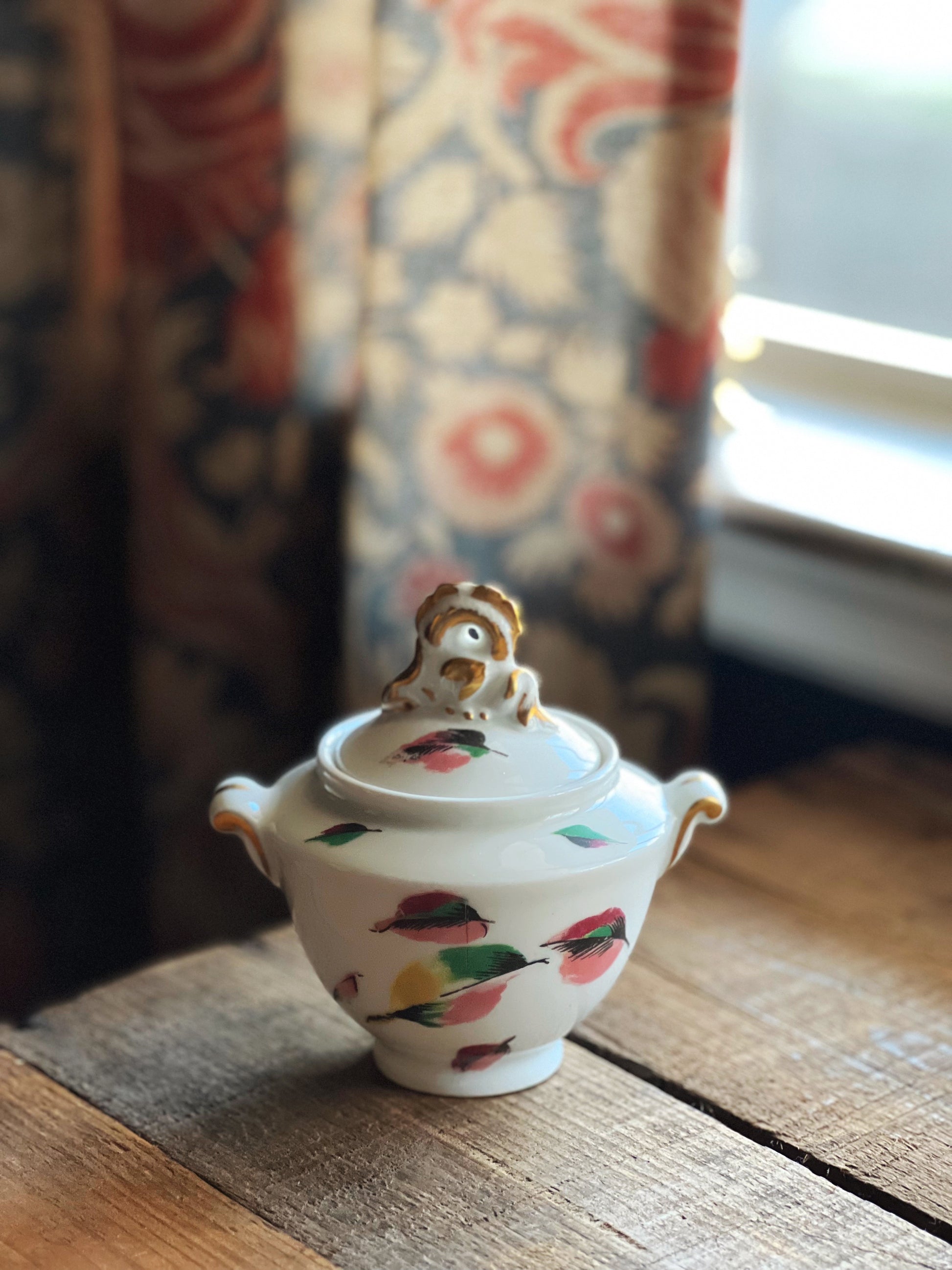 Vintage Ancienne Fabrique Royale Limoges France Sugar Bowl