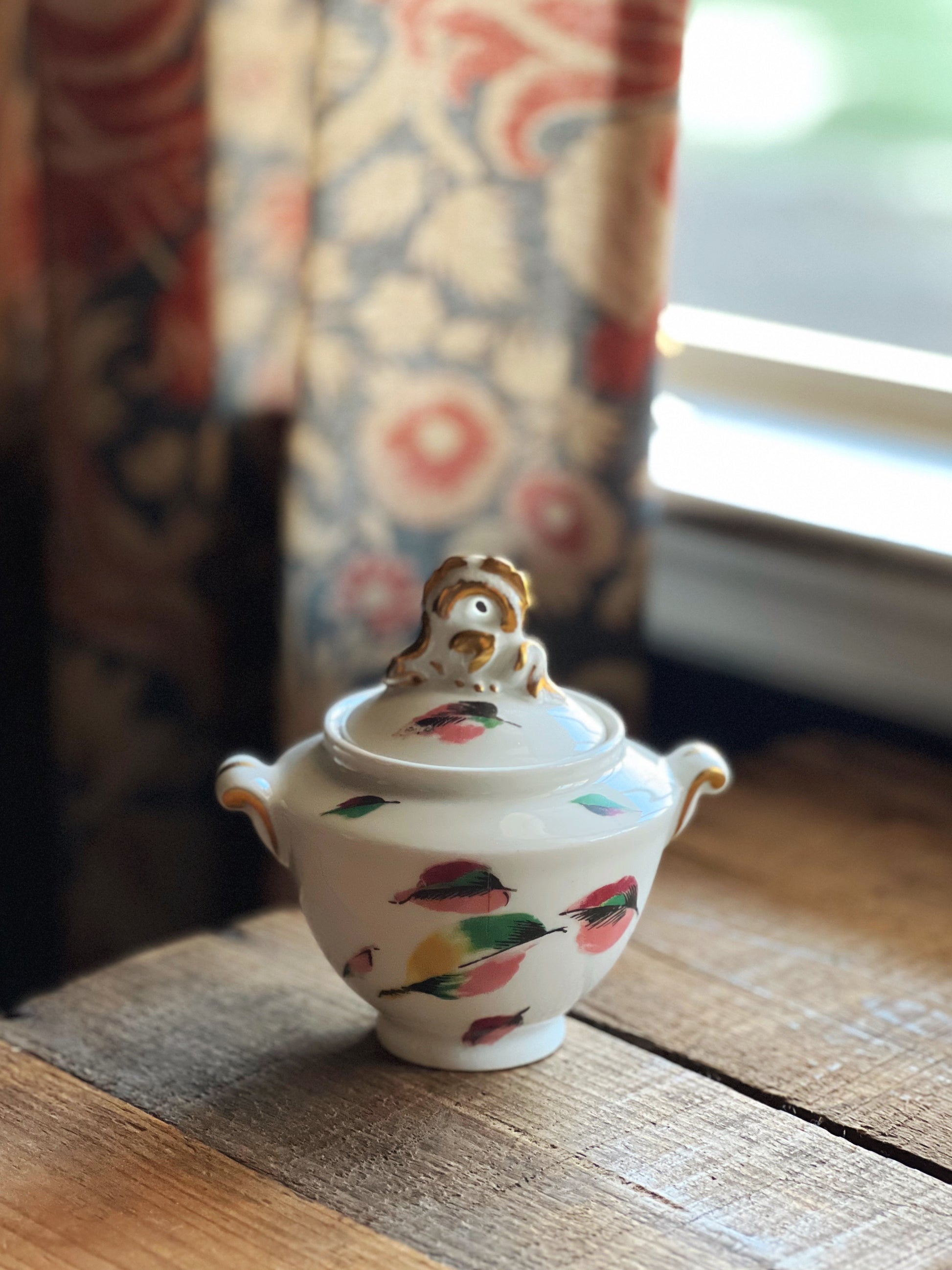 Vintage Ancienne Fabrique Royale Limoges France Sugar Bowl