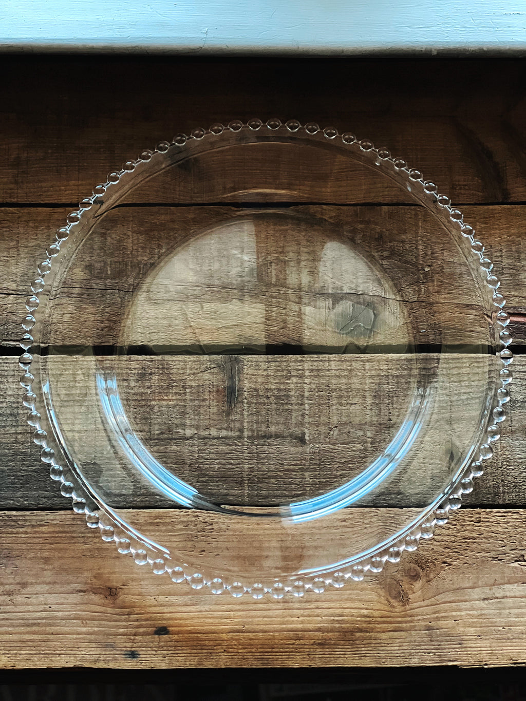 Vintage Boopie Glass Cake Plate / Round Platter