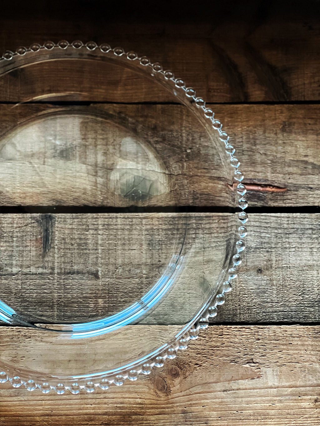 Vintage Boopie Glass Cake Plate / Round Platter