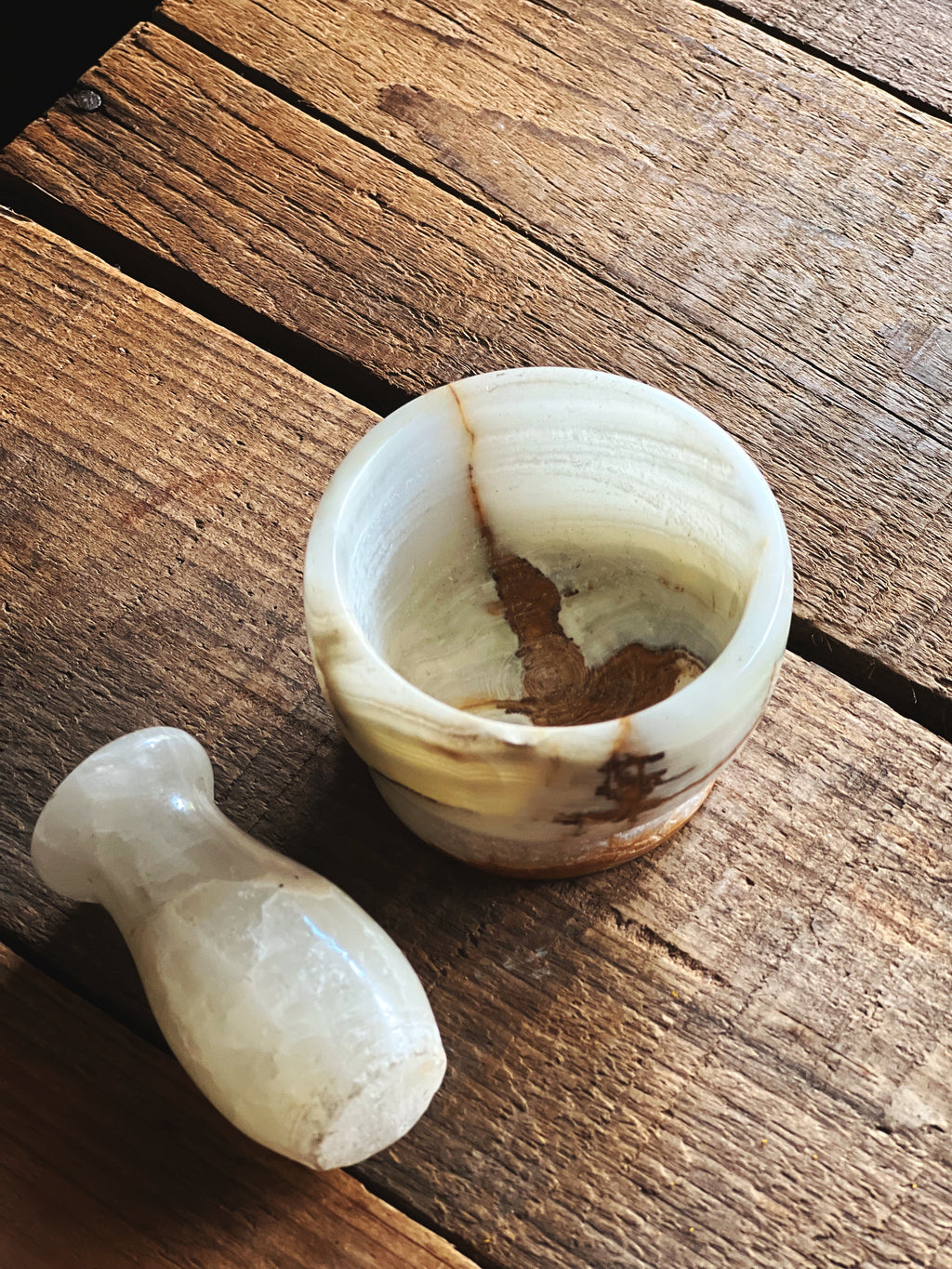 Small Vintage Marble Mortar & Pestle