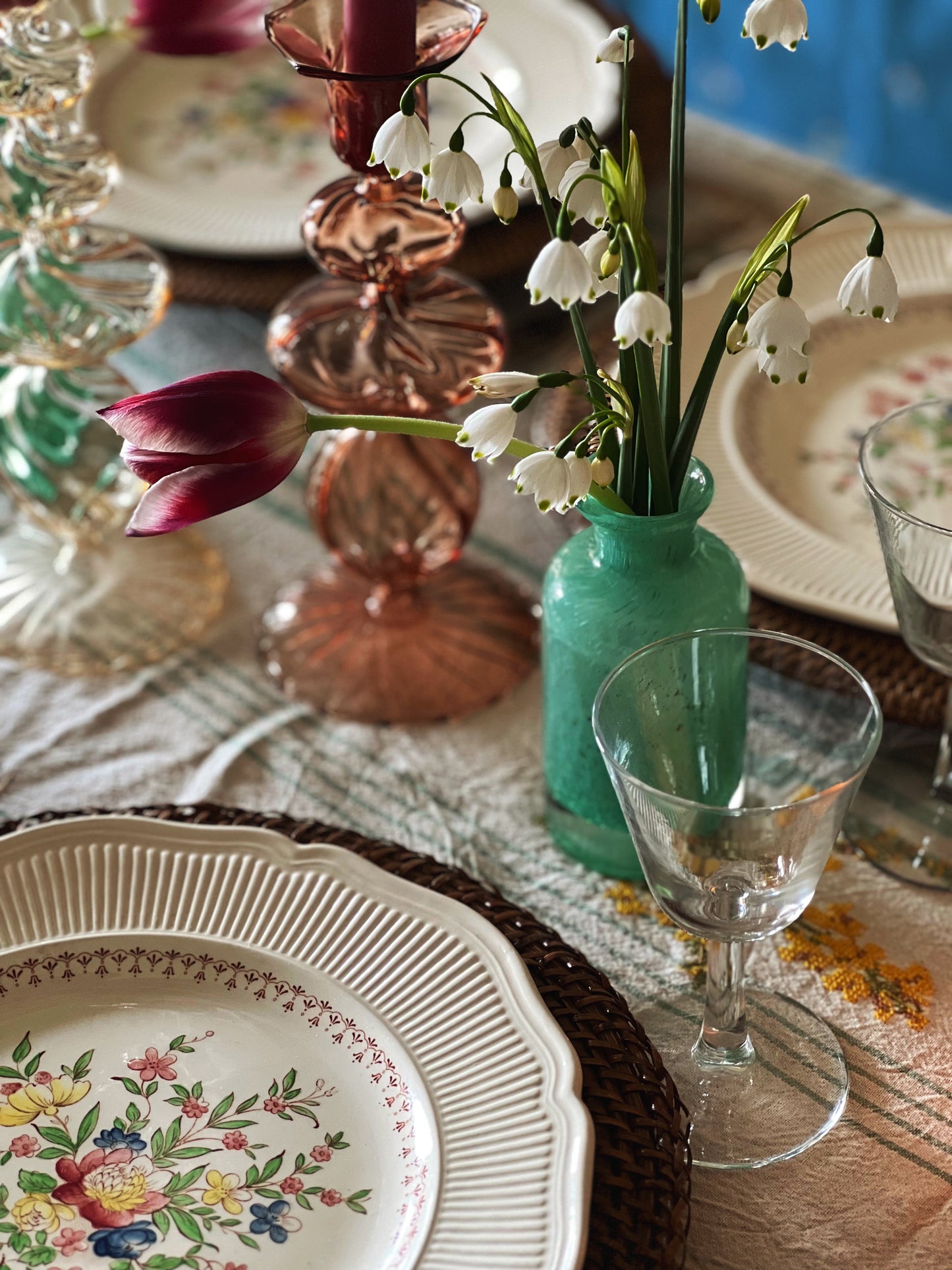 Set of 4 Vintage Petite French Wineglasses