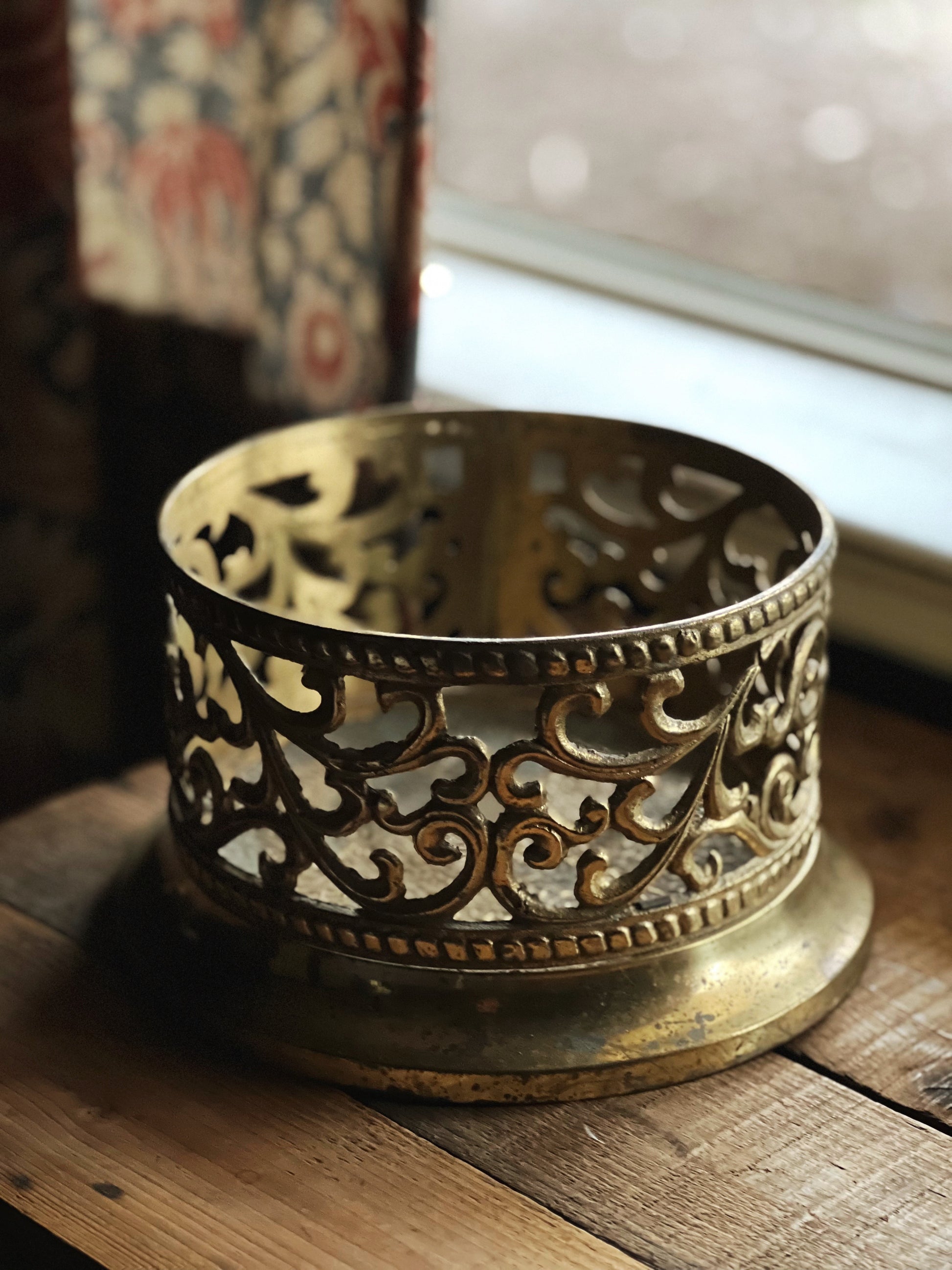 Large Vintage Brass Bowl