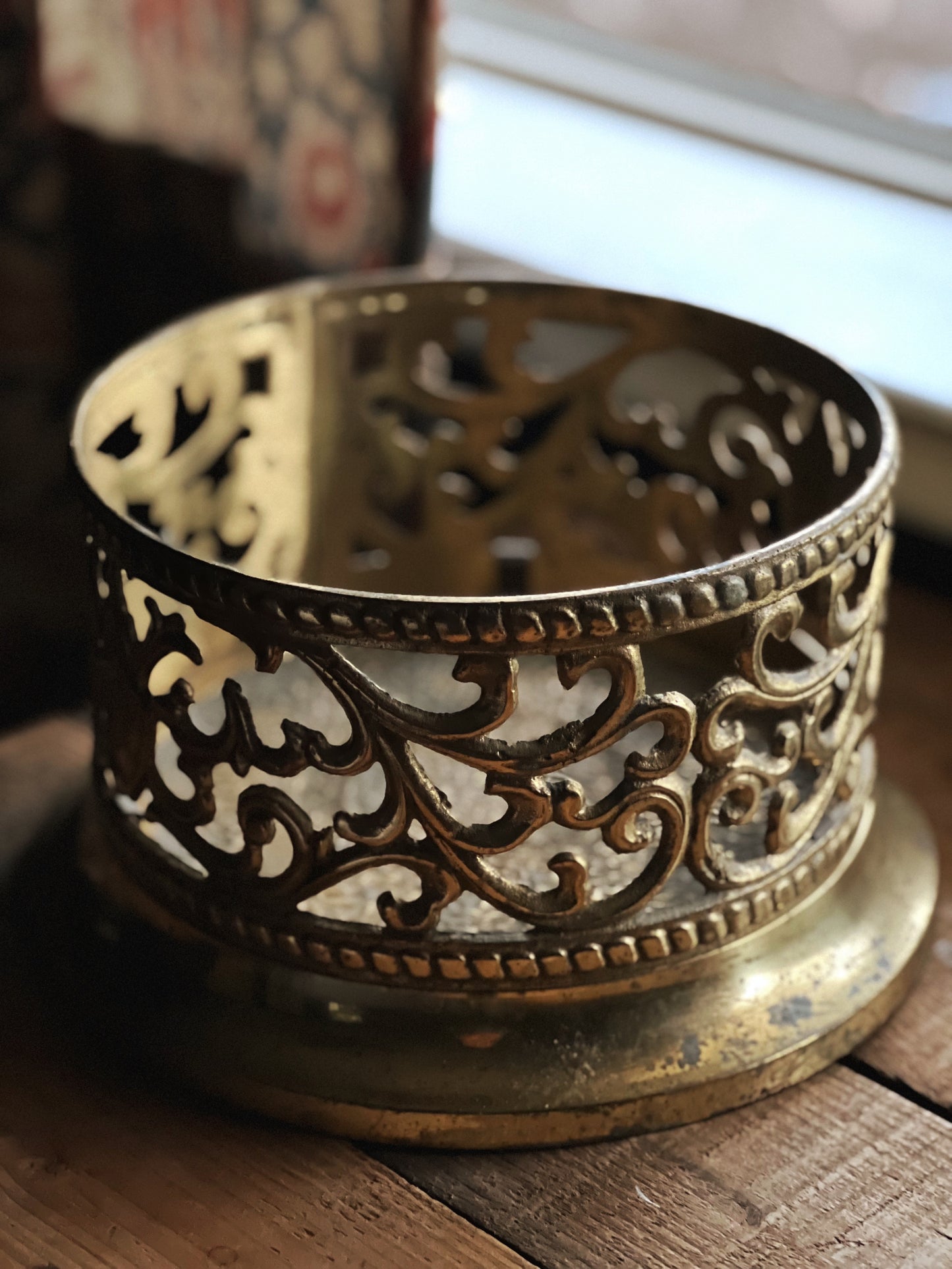 Large Vintage Brass Bowl