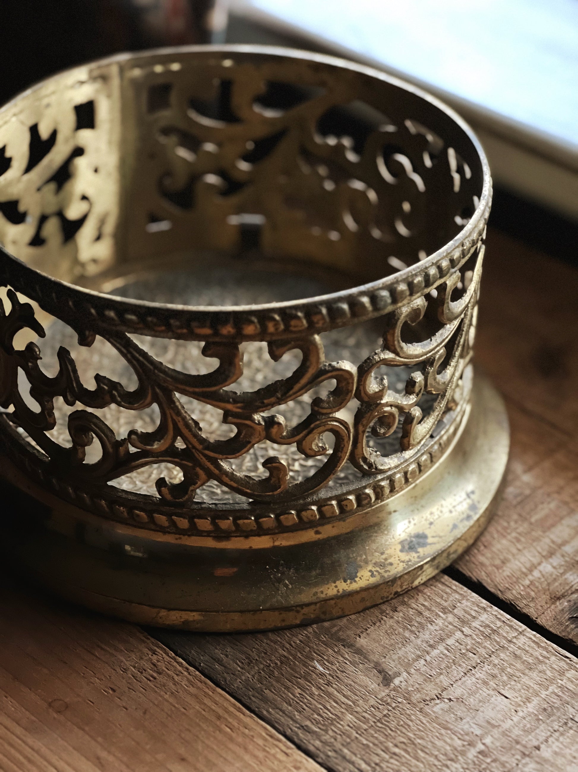 Large Vintage Brass Bowl