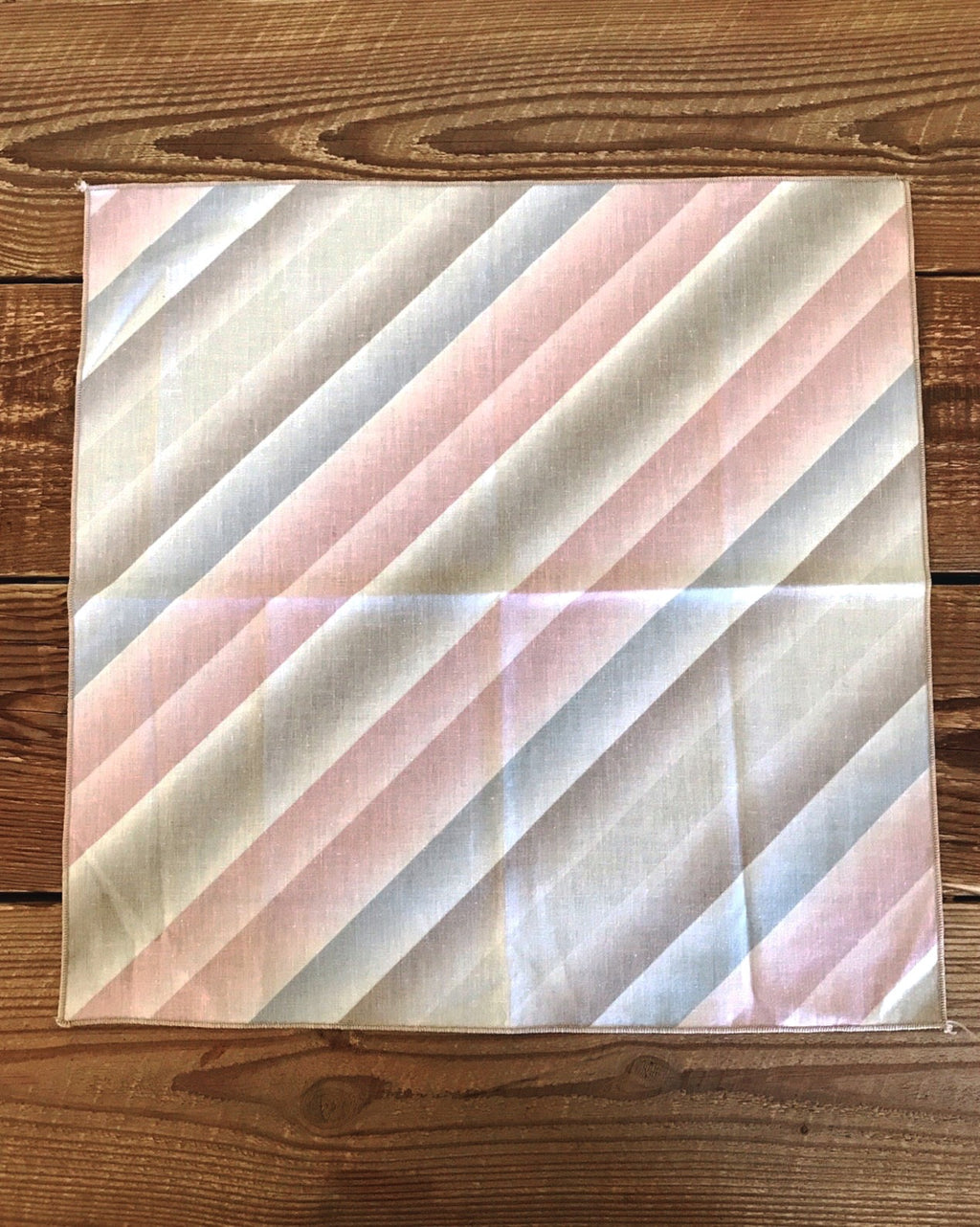 Set of 4 Vintage 1980's Pastel Stripe Napkins