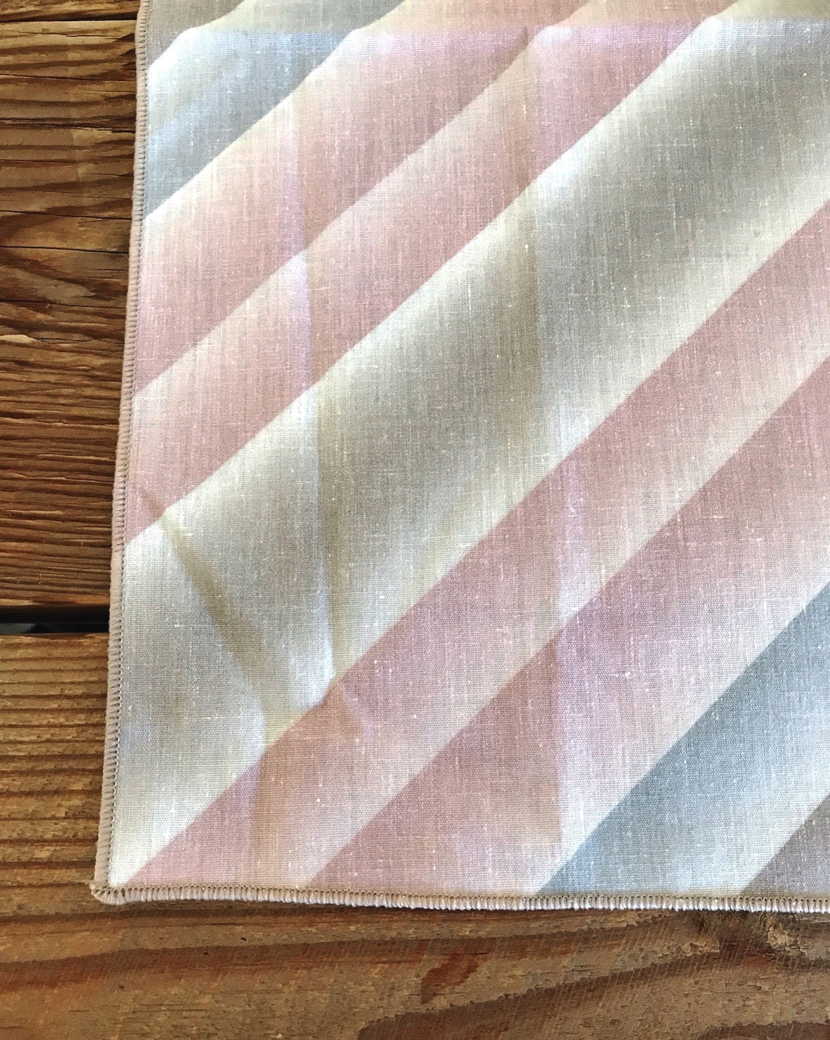 Set of 4 Vintage 1980's Pastel Stripe Napkins
