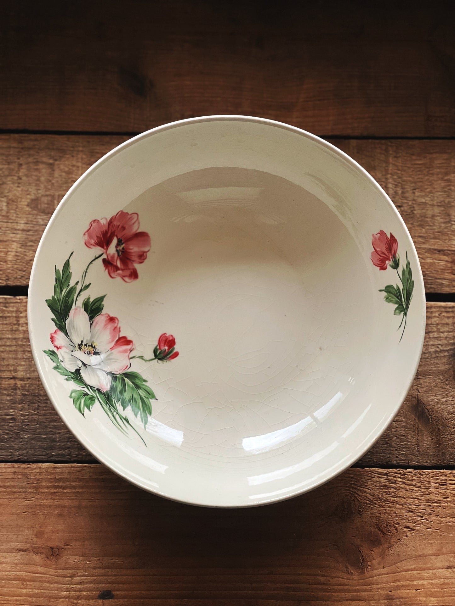 Vintage Ballerina Floral Serving Bowl