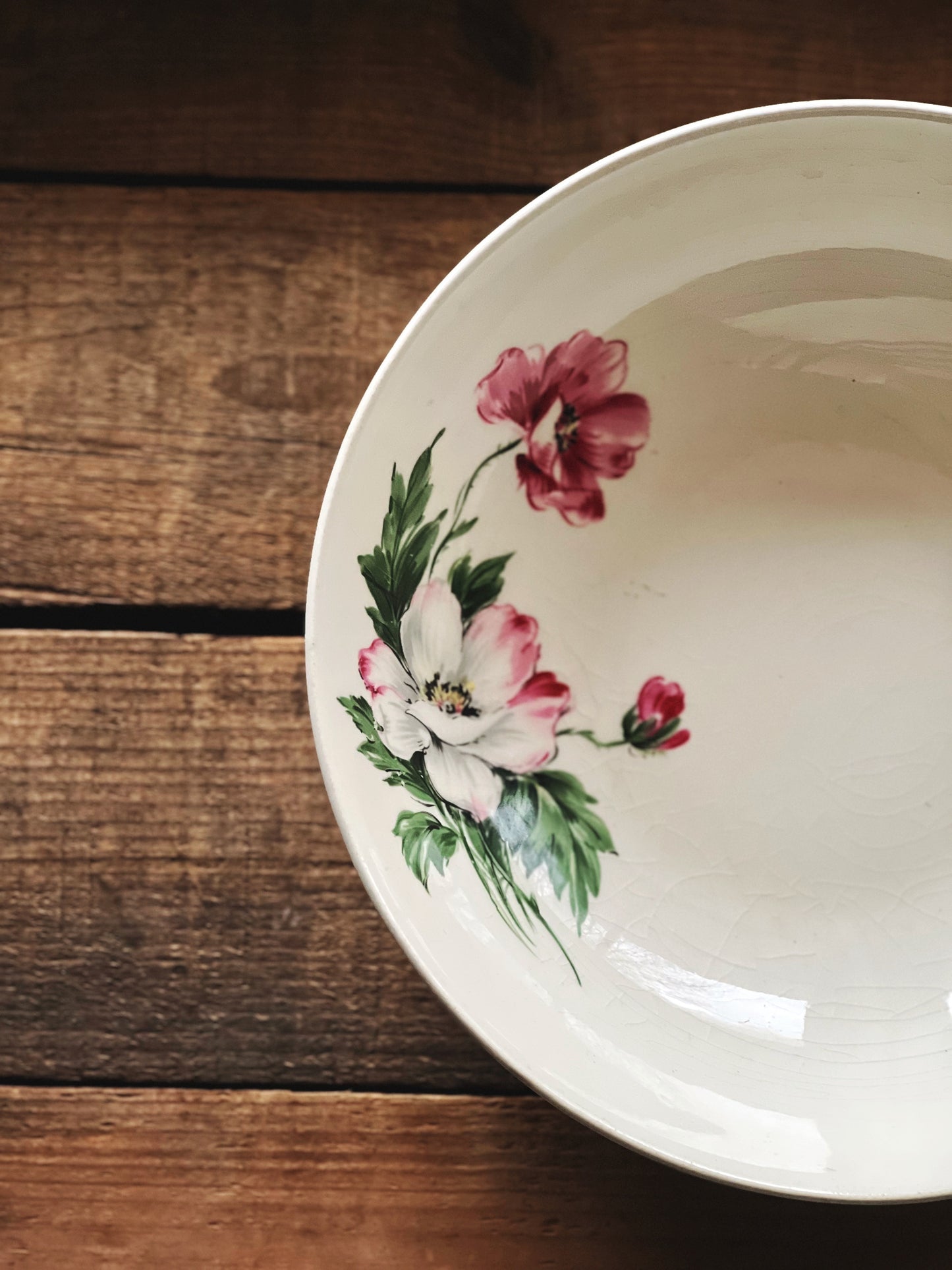 Vintage Ballerina Floral Serving Bowl