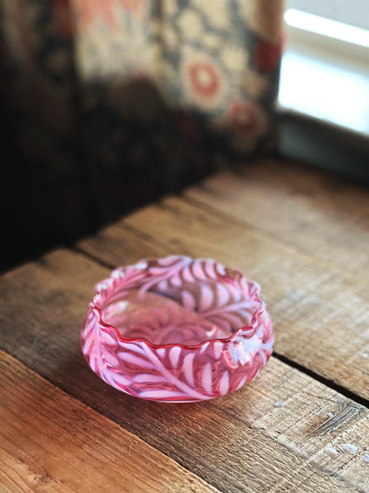 Fenton cranberry glass bowl