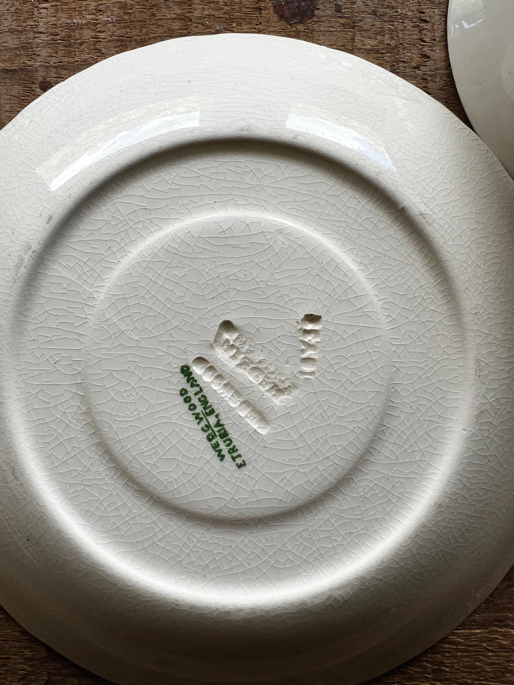 Vintage Wedgwood Etruria Bramble Green Tea Cup & Saucer Set