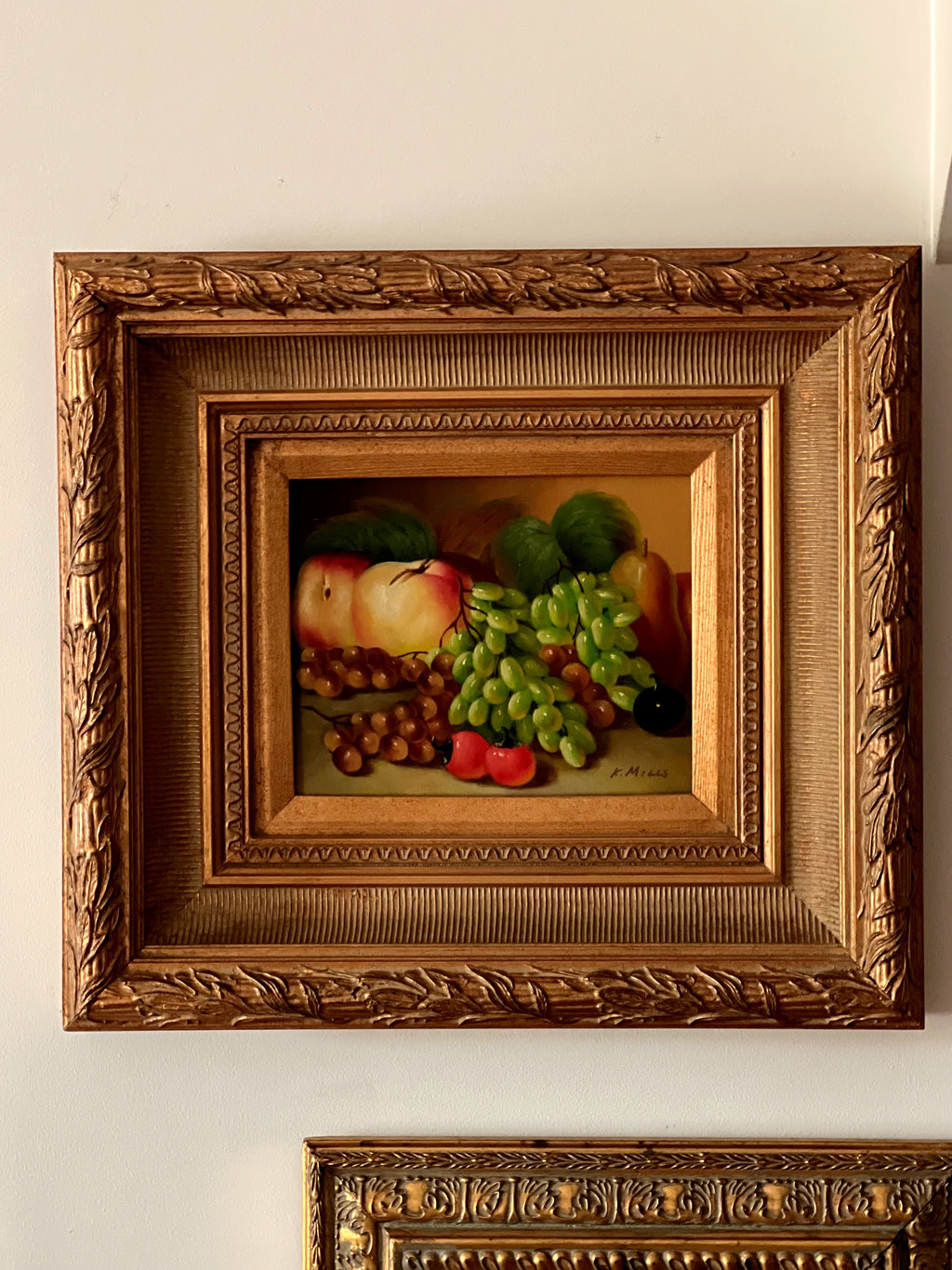 Vintage Original K Mills Oil on Canvas Still Life Painting