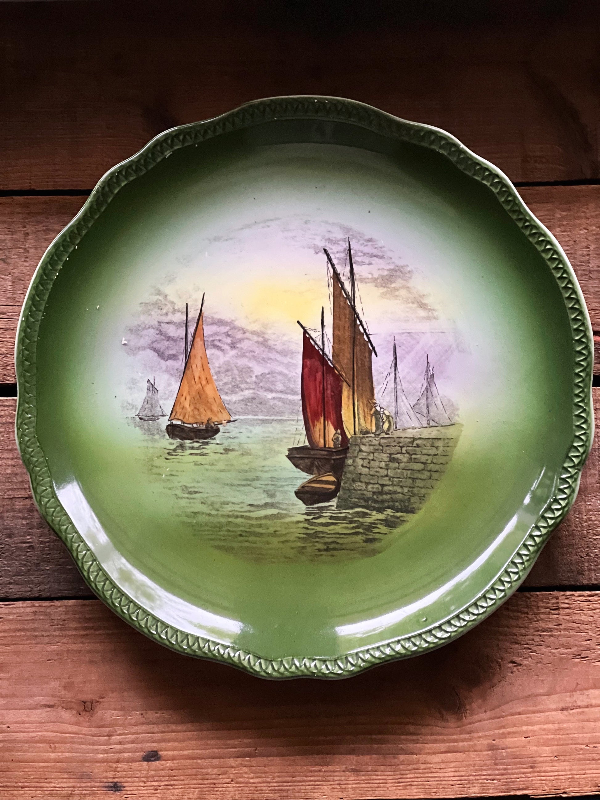 Vintage Bonn Franz Ant Mehlem Round Platter