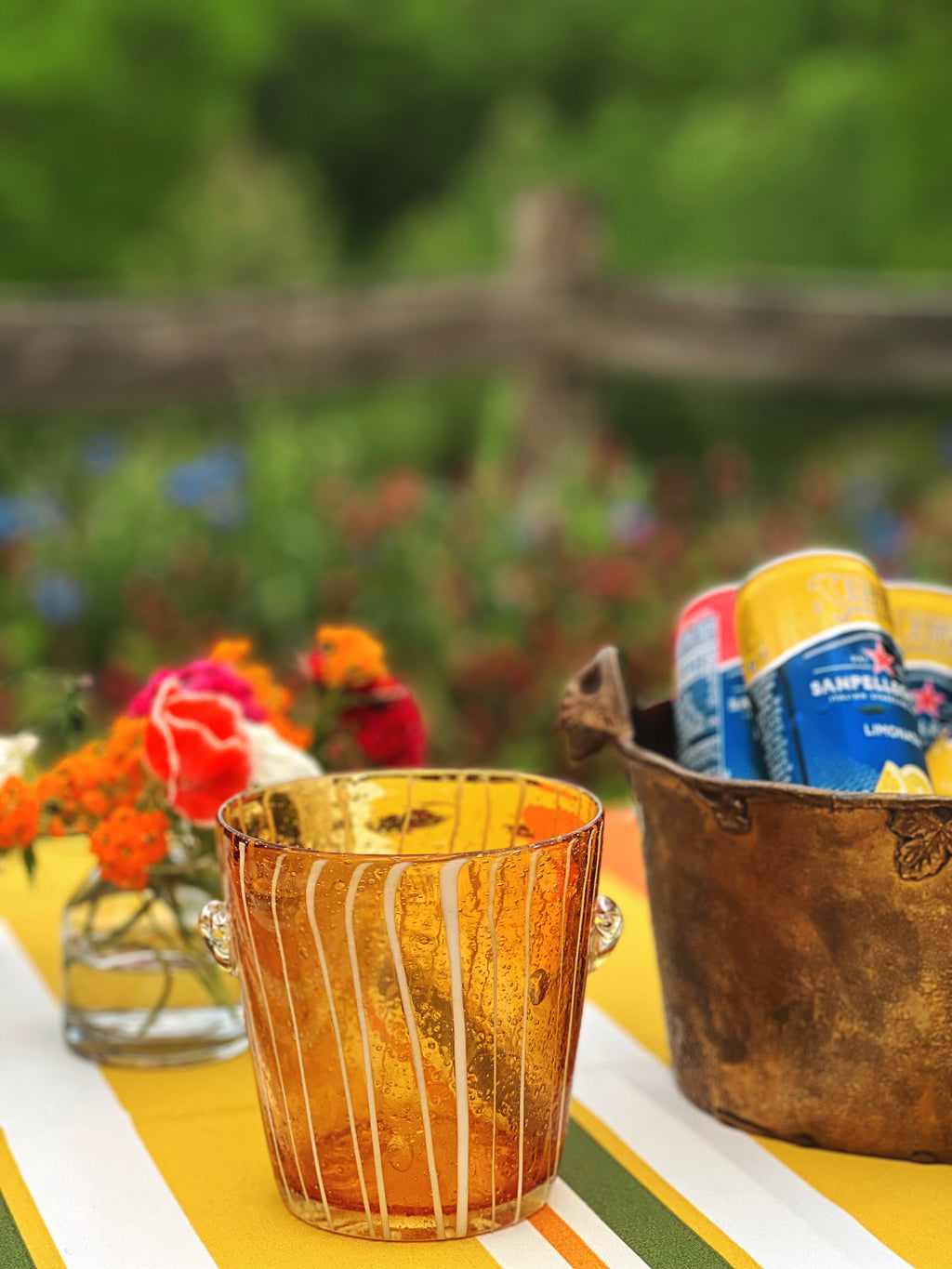 Small Murano Style Ice Bucket