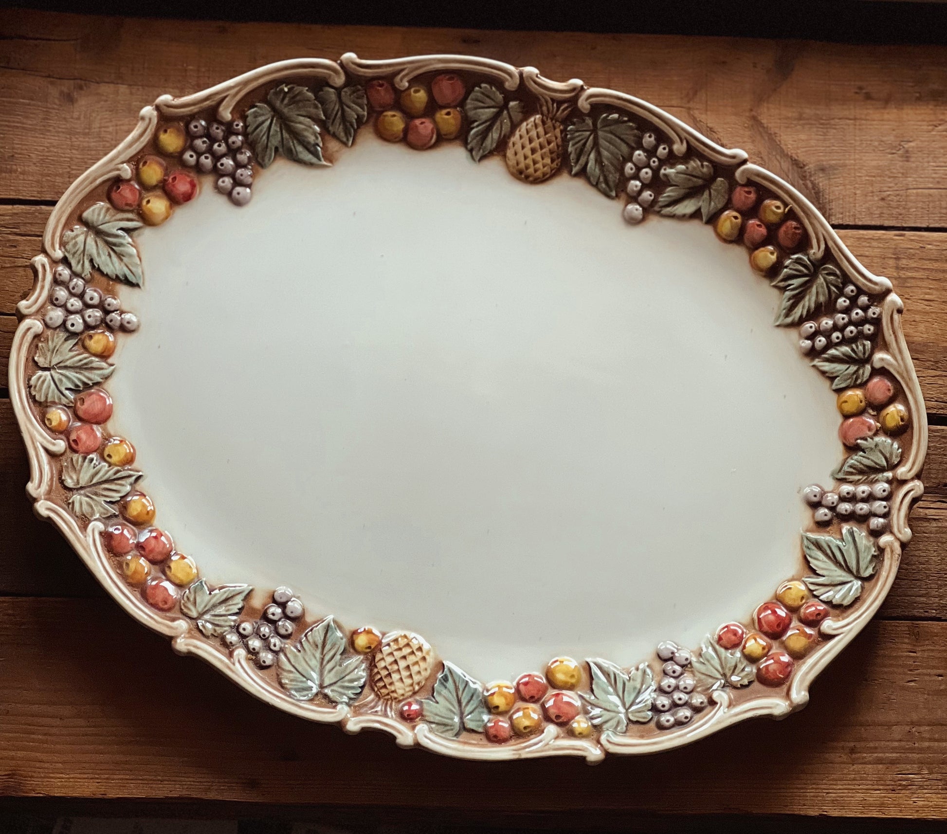 Vintage Large Lefton Della Robbia Serving Platter