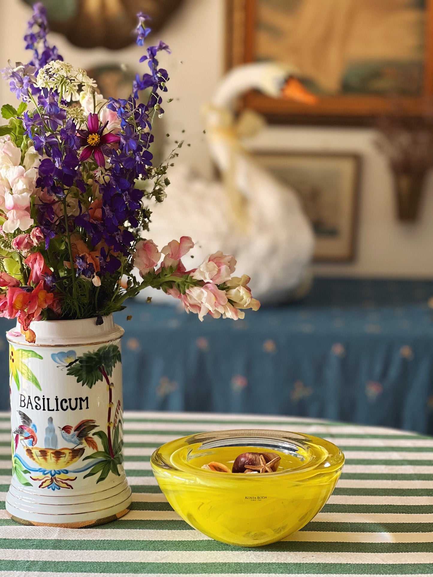 Kosta Boda Atoll Yellow Glass Bowl