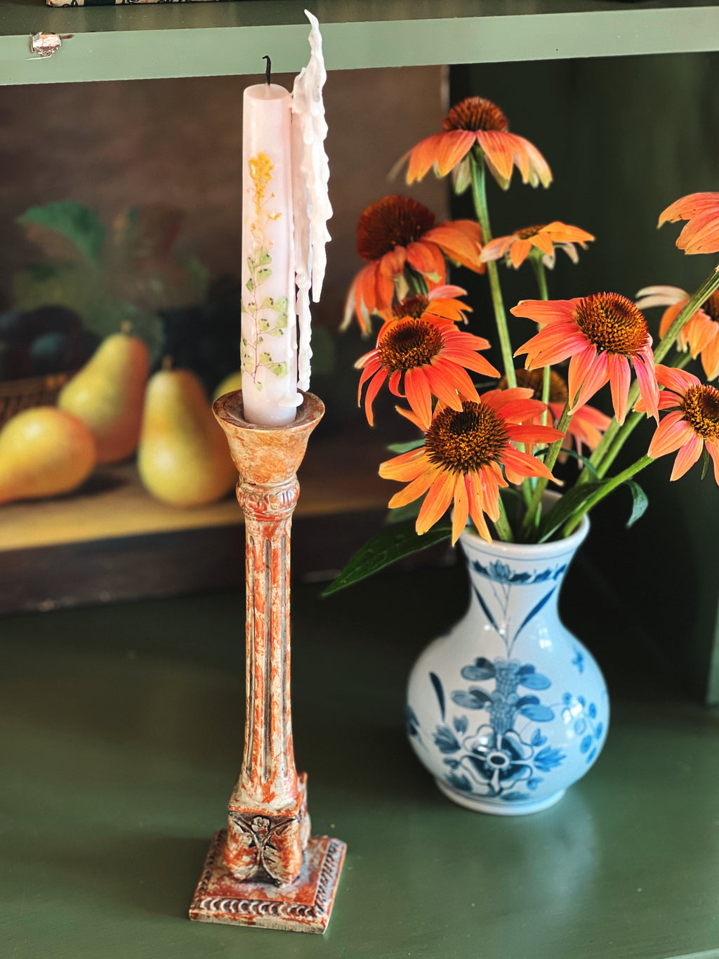 Vintage Resin Taper Candleholder
