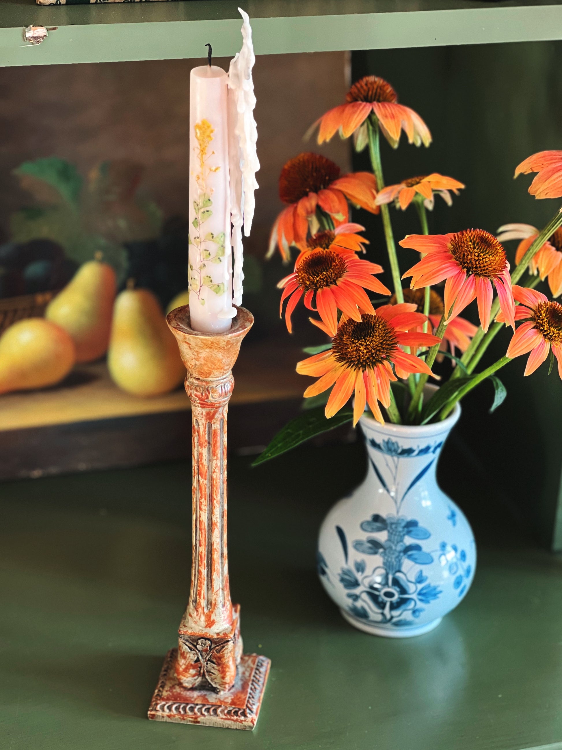 Vintage Resin Taper Candleholder