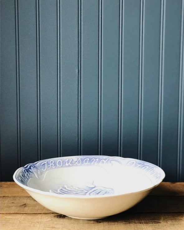 Vintage Embossed Vegetable Serving Bowl